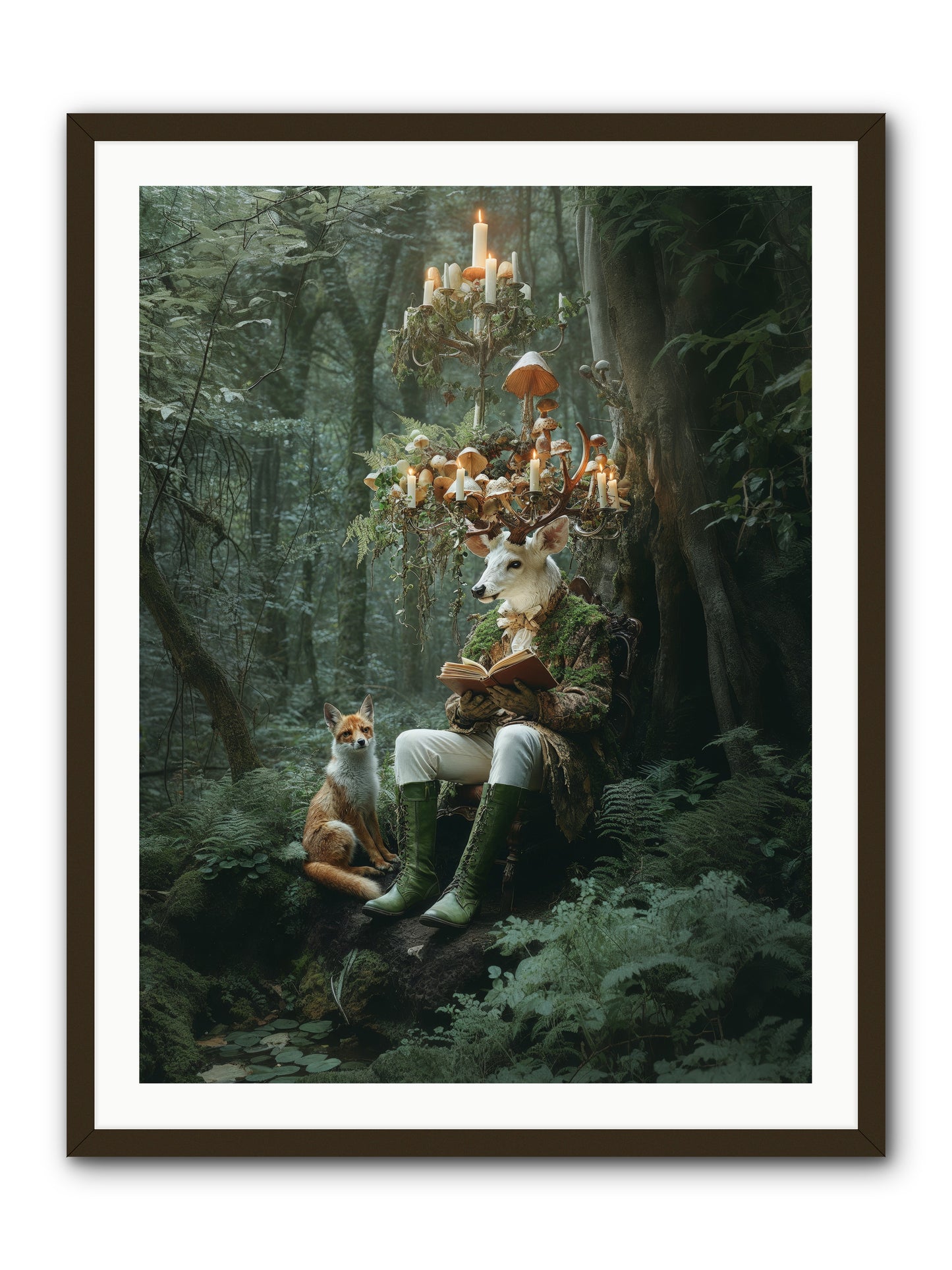 Summer Knows Secret PlacesRez -- Framed Print - Black 30x40