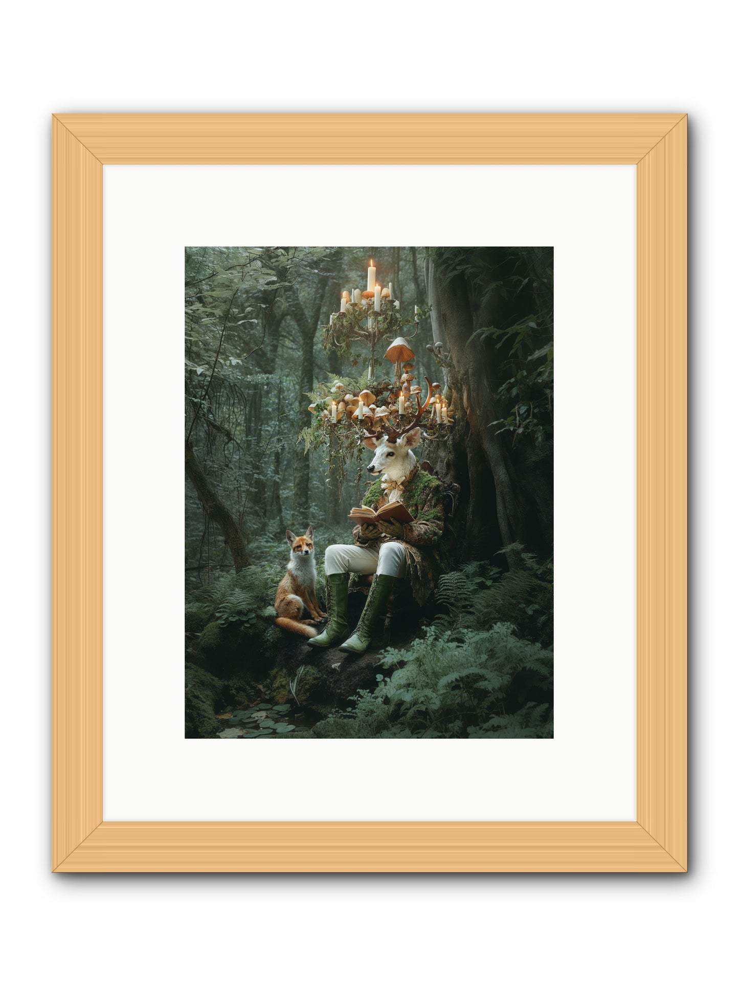 Summer Knows Secret PlacesRez -- Framed Print - Natural 9x12