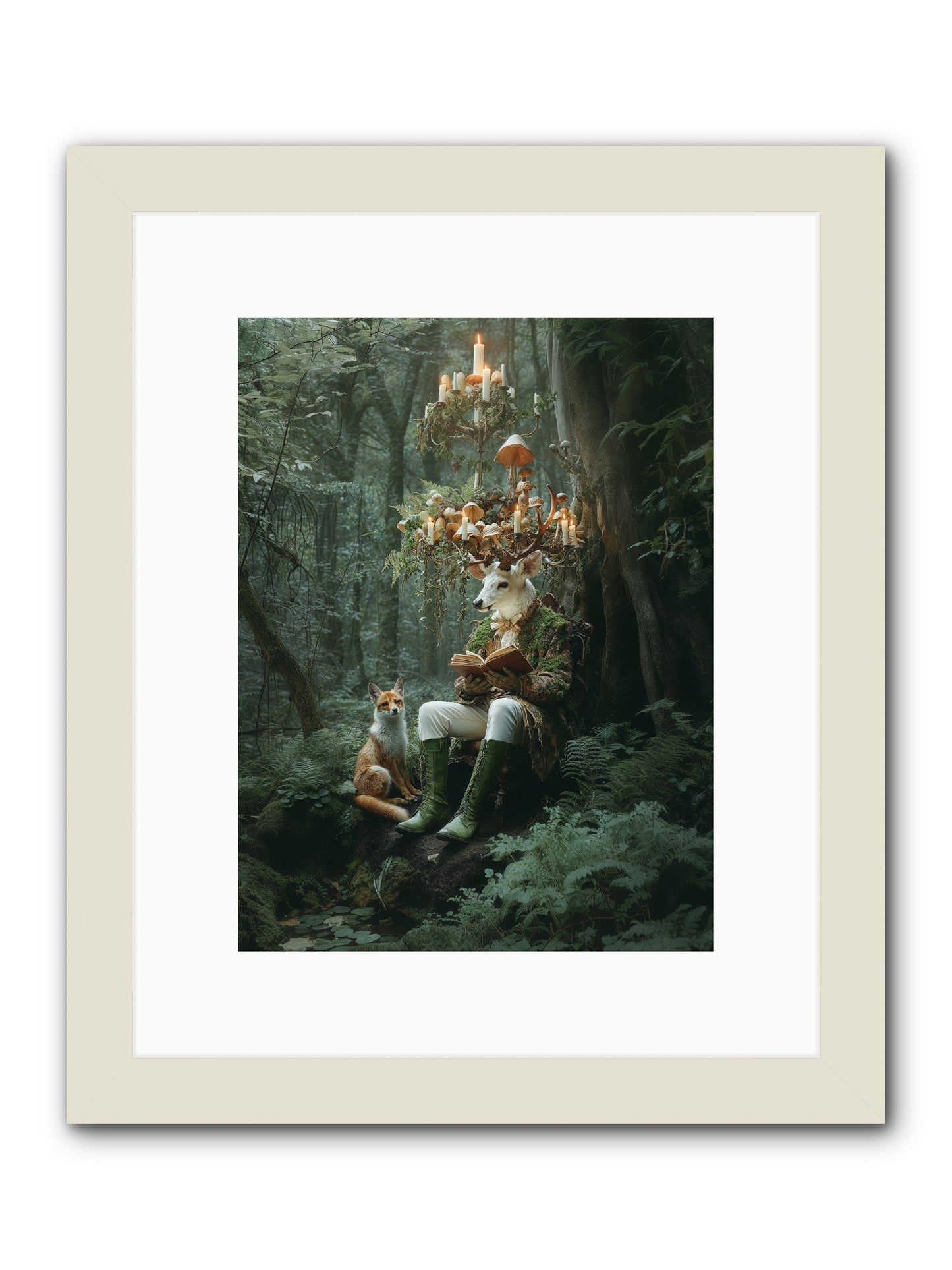 Summer Knows Secret PlacesRez -- Framed Print - White 9x12