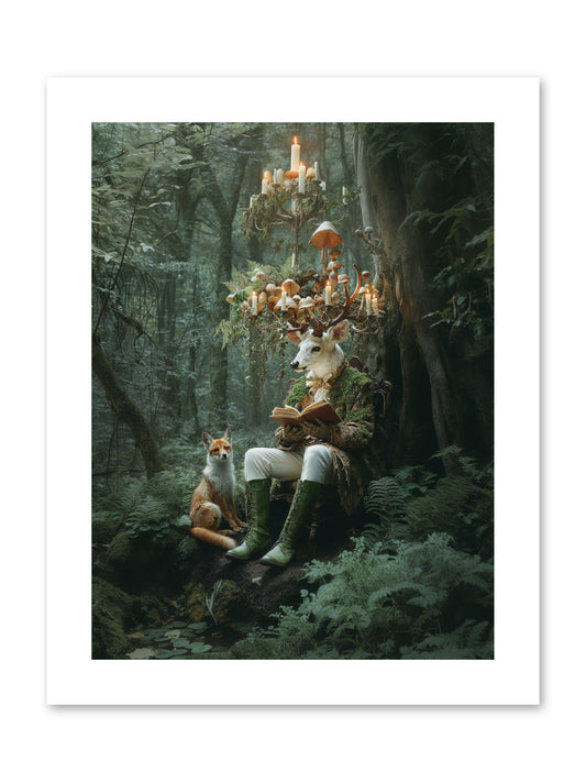 Summer Knows Secret PlacesRez -- Paper Print 9x12