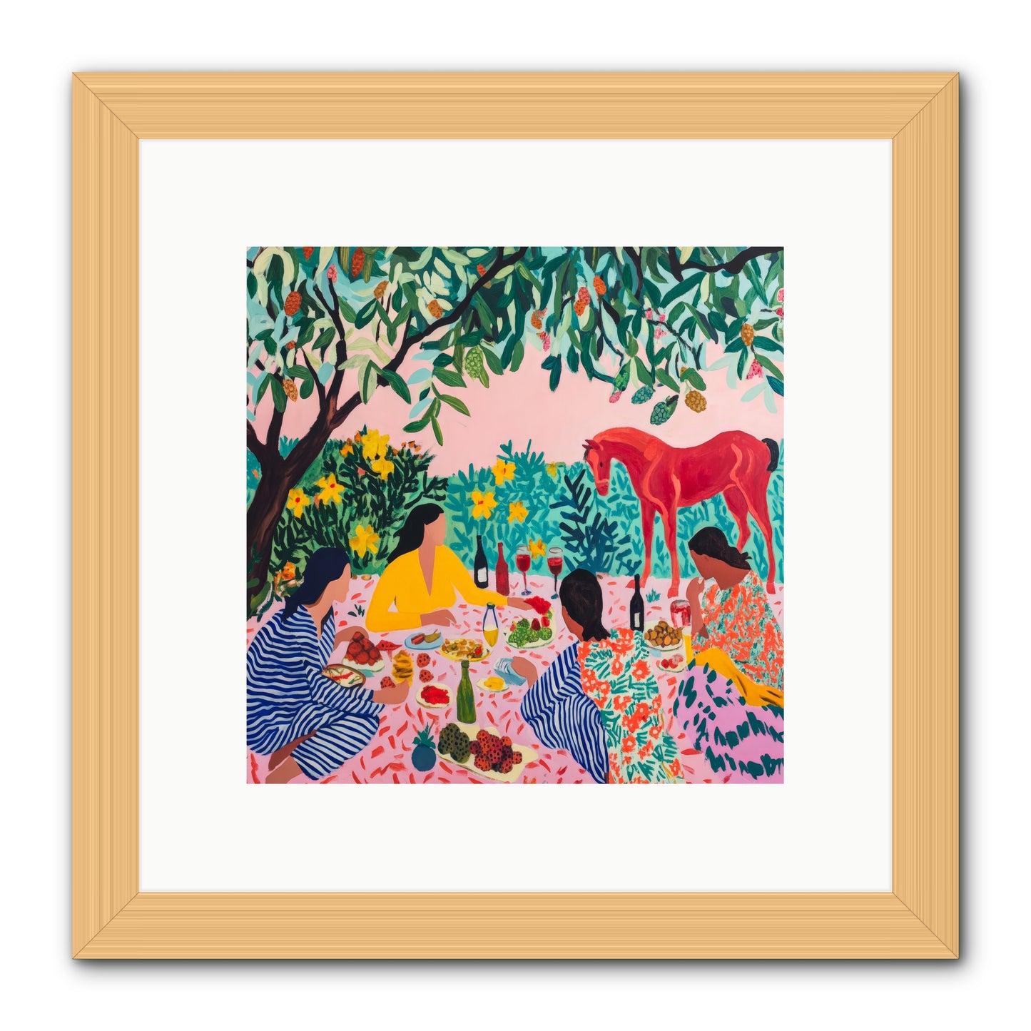 Summer Lingers -- Framed Print - Natural 10x10
