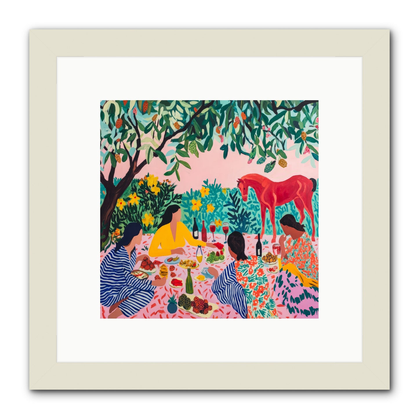 Summer Lingers -- Framed Print - White 10x10