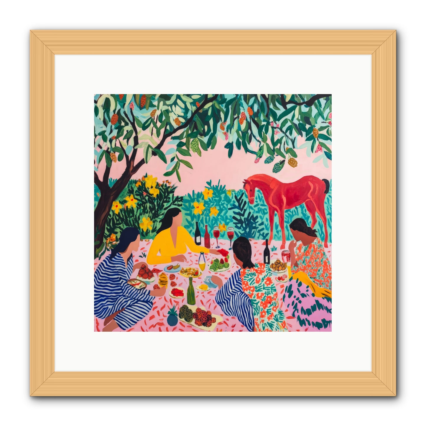 Summer Lingers -- Framed Print - Natural 12x12
