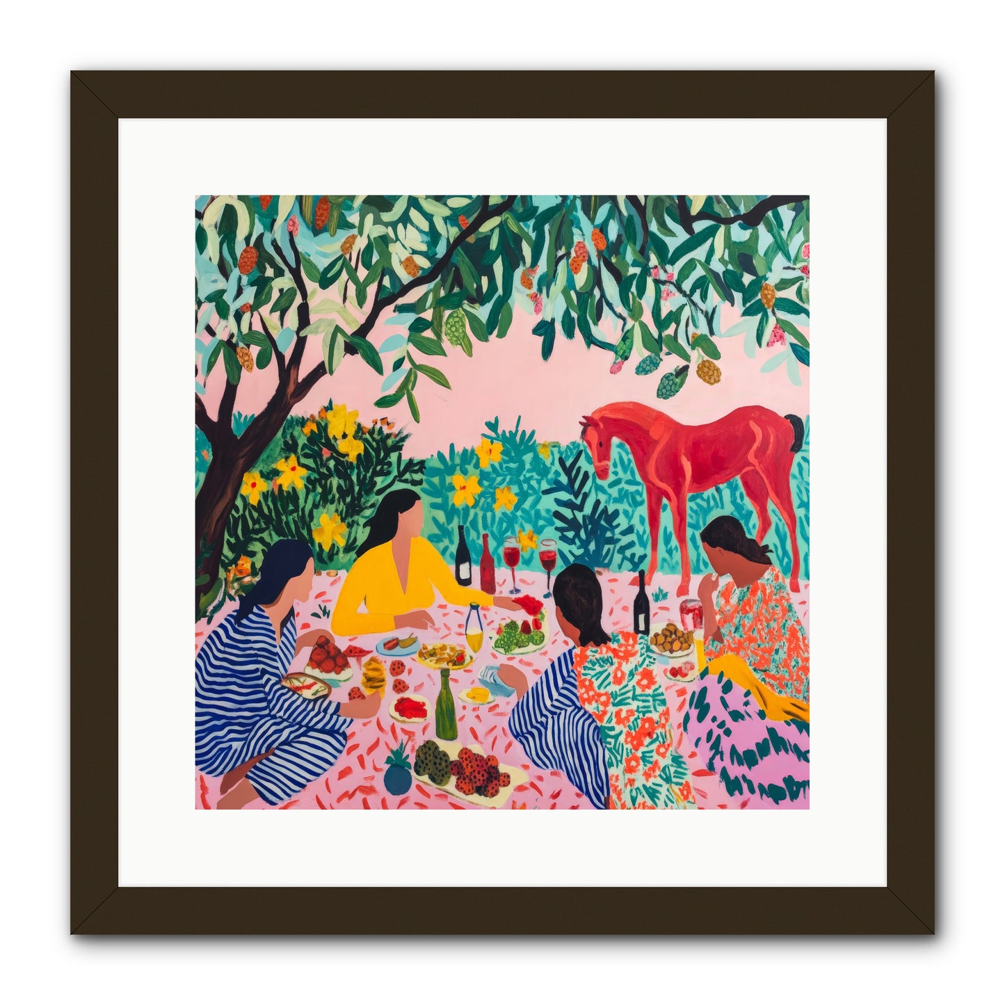 Summer Lingers -- Framed Print - Black 16x16