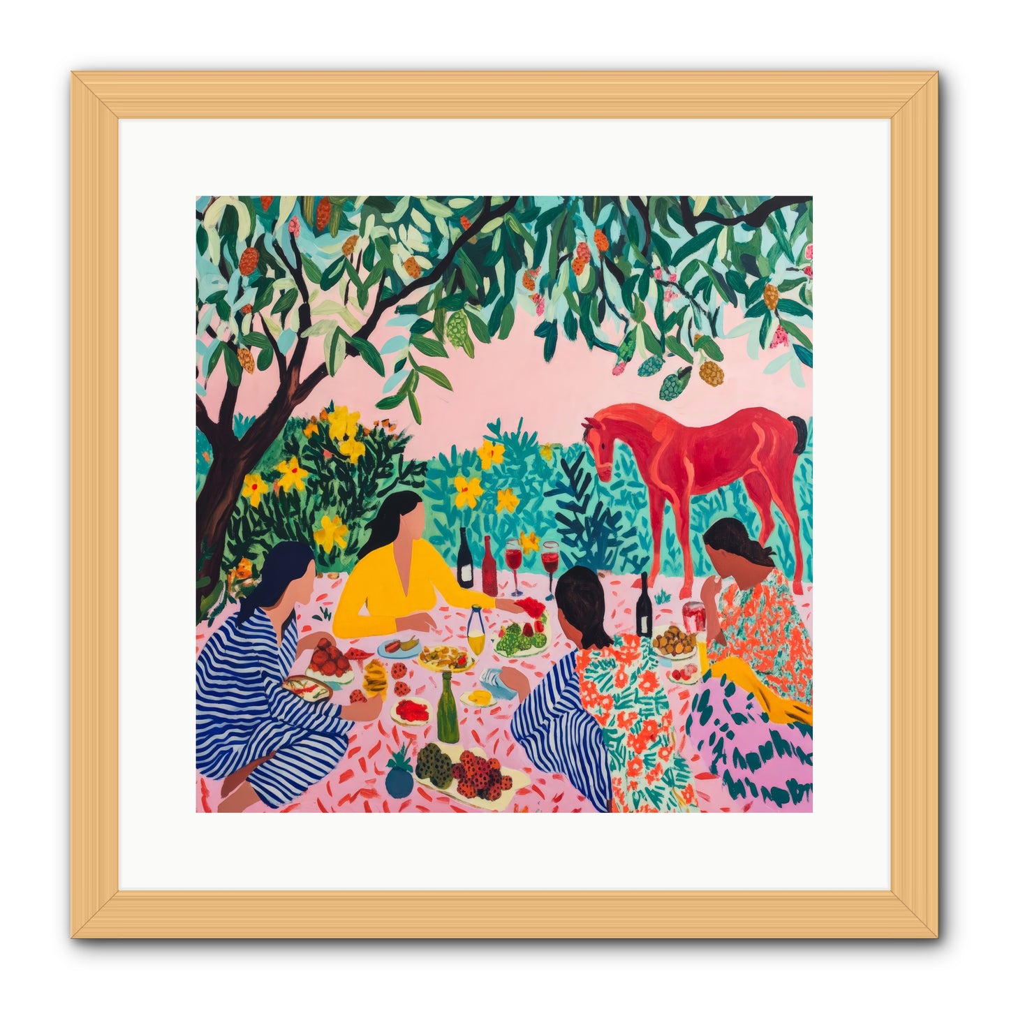 Summer Lingers -- Framed Print - Natural 16x16