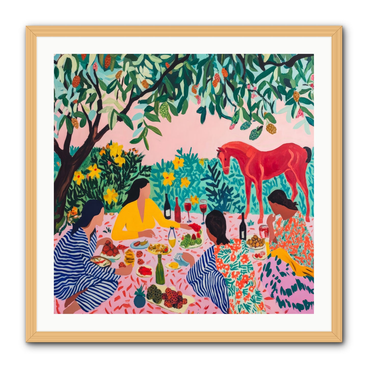 Summer Lingers -- Framed Print - Natural 30x30