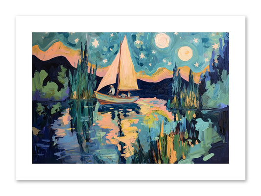 Summer Sails No. 2 -- Paper Print 12x8