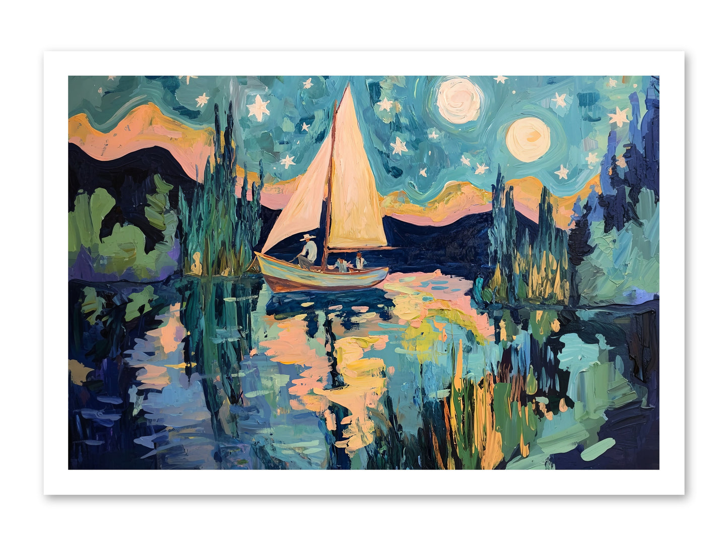 Summer Sails No. 2 -- Loose Canvas Print 24x16