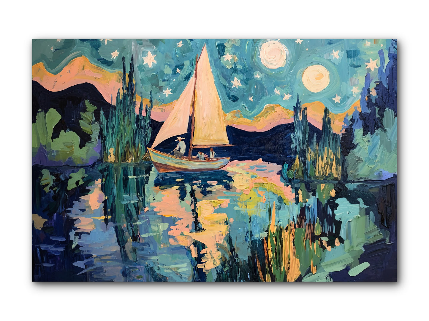 Summer Sails No. 2 -- Wrapped Canvas 12x8