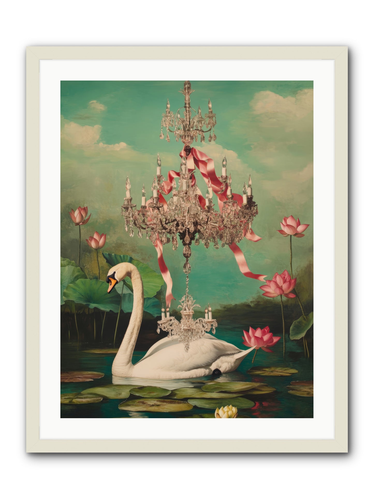 Summer Speaks French No.1Rez2 -- Framed Print - White 24x32