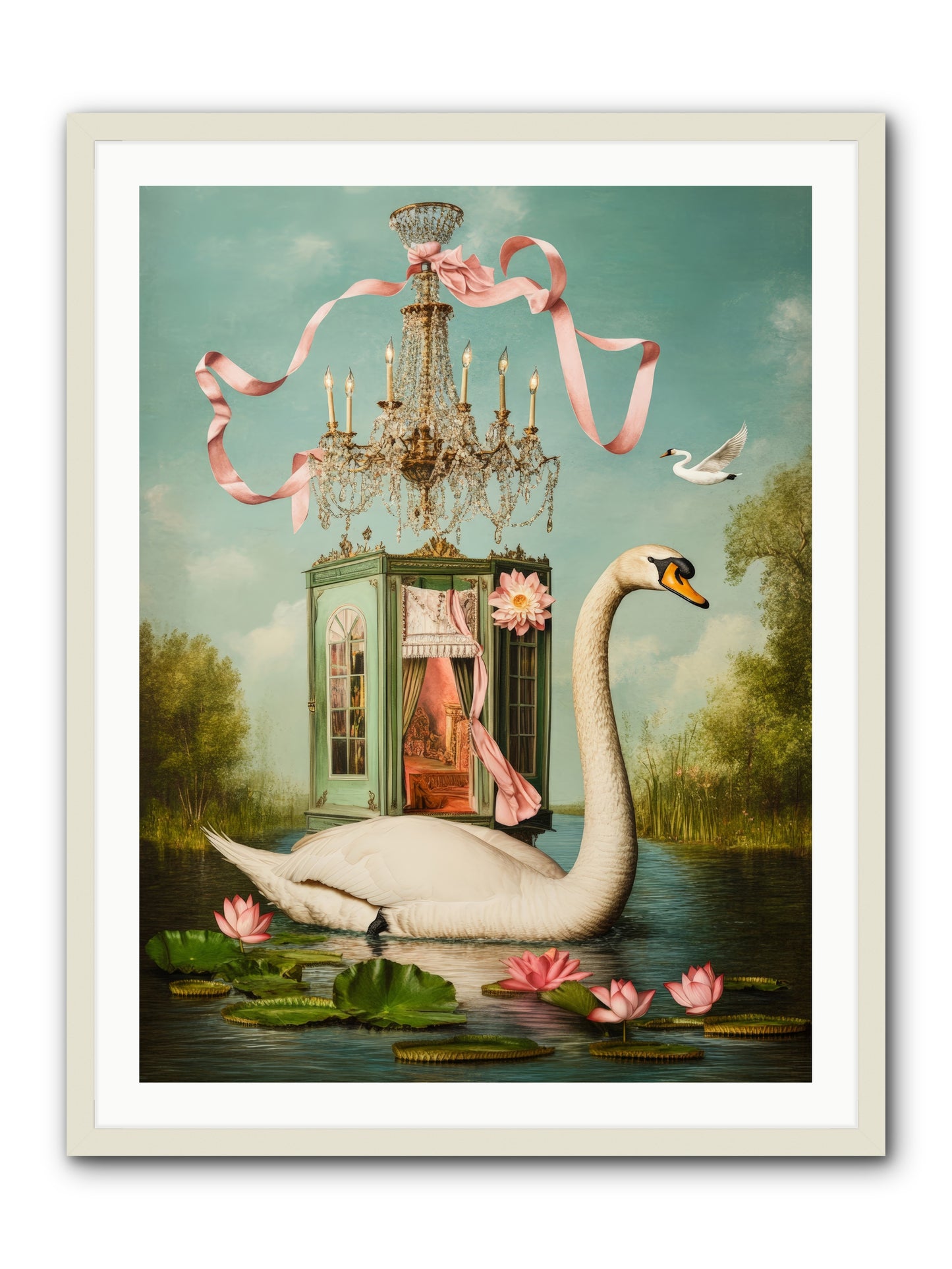 Summer Speaks French No.2Rez2 -- Framed Print - White 30x40