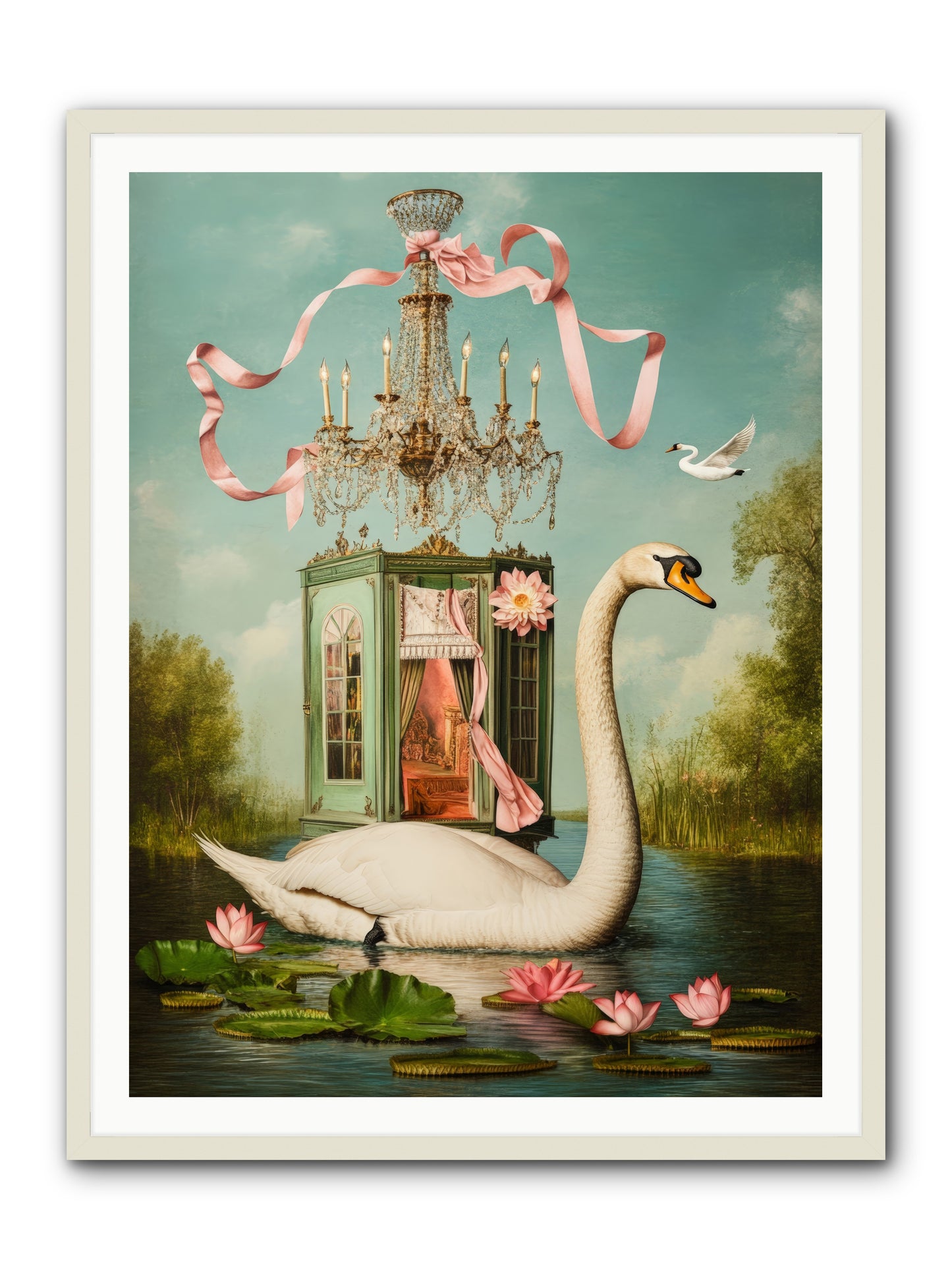 Summer Speaks French No.2Rez2 -- Framed Print - White 36x48