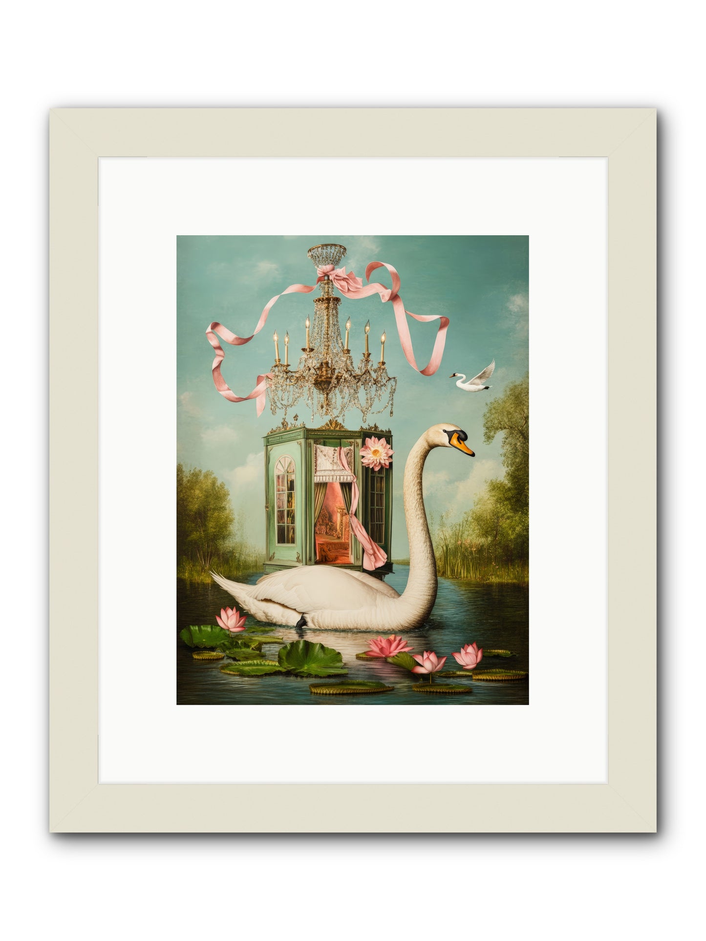 Summer Speaks French No.2Rez2 -- Framed Print - White 9x12