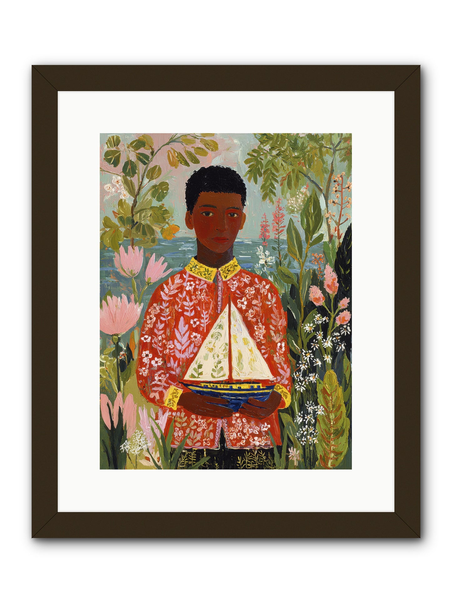 Summer Visitors -- Framed Print - Black 12x16
