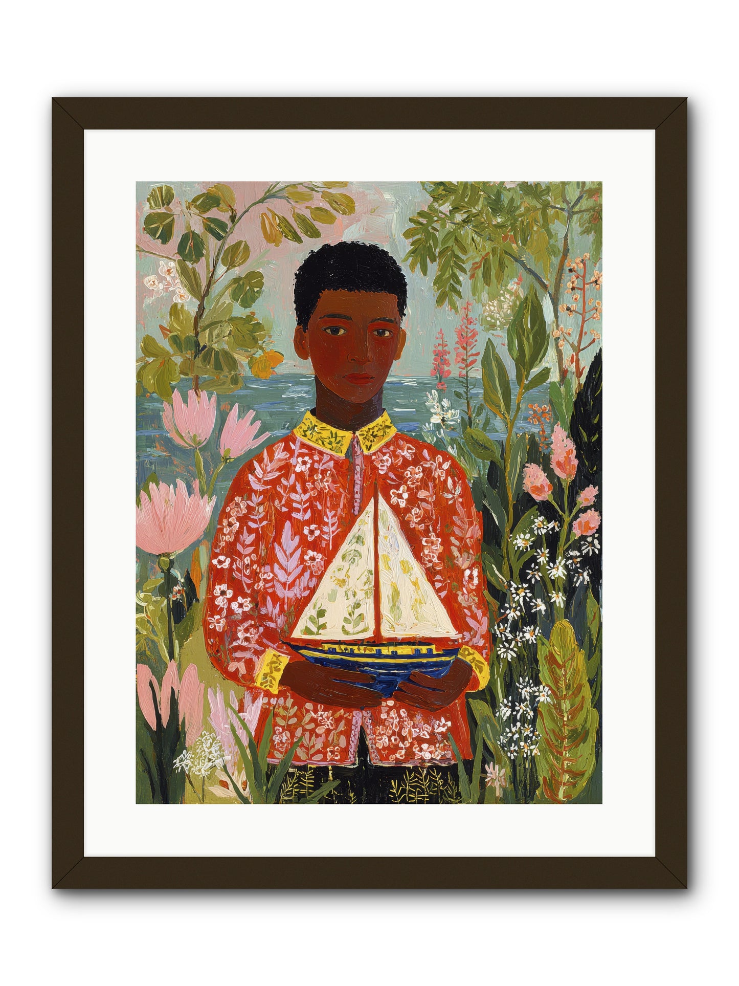 Summer Visitors -- Framed Print - Black 18x24