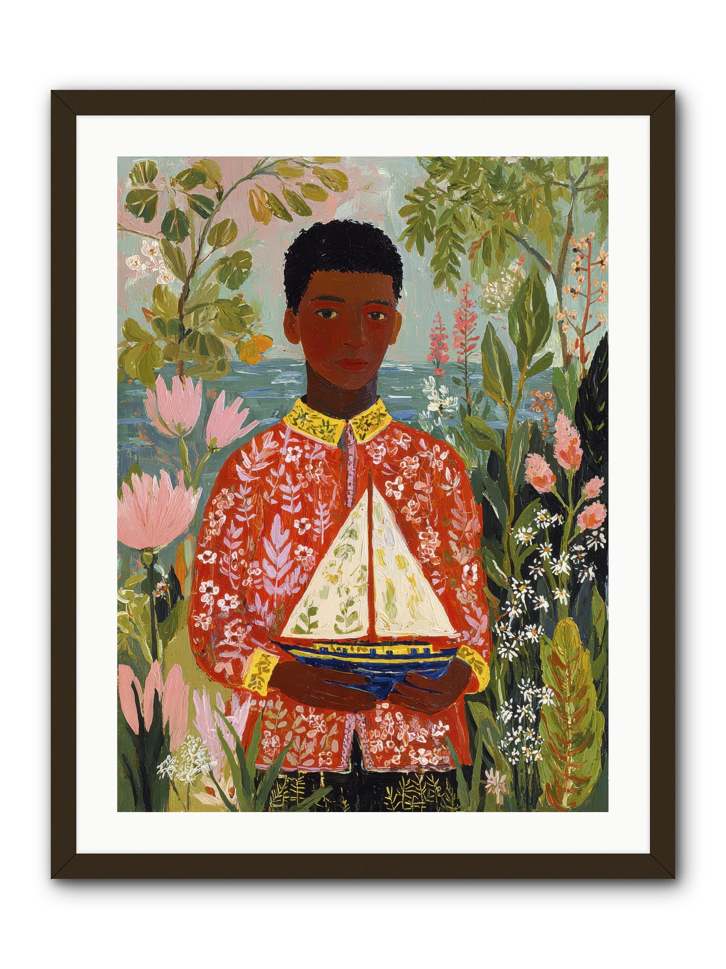 Summer Visitors -- Framed Print - Black 24x32