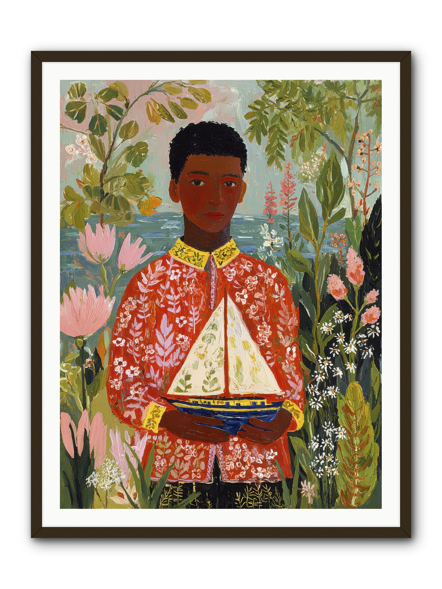 Summer Visitors -- Framed Print - Black 36x48
