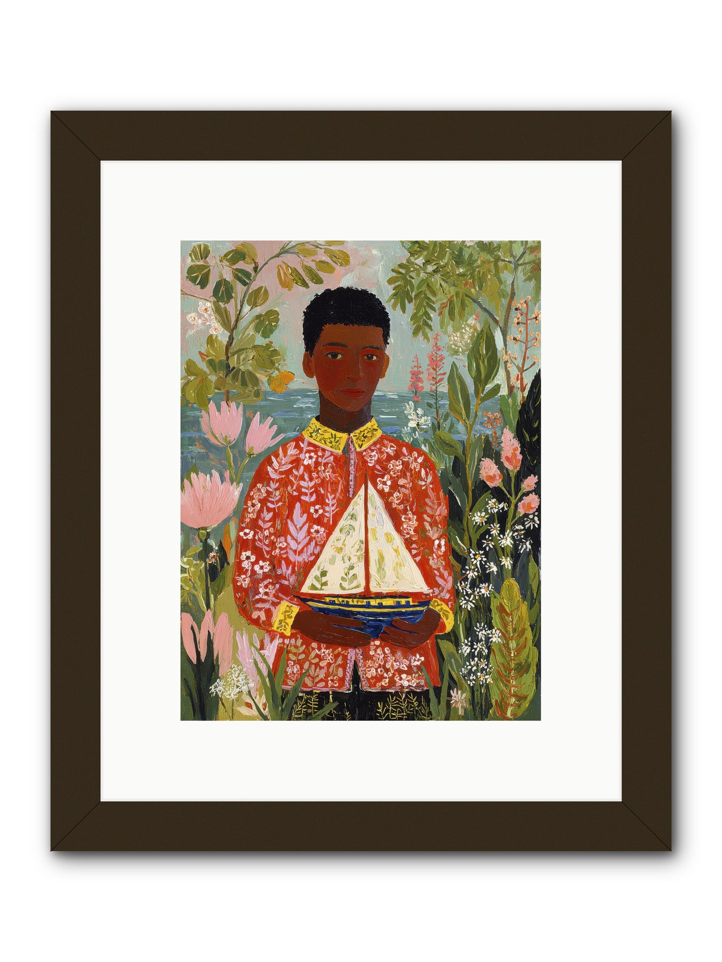 Summer Visitors -- Framed Print - Black 9x12