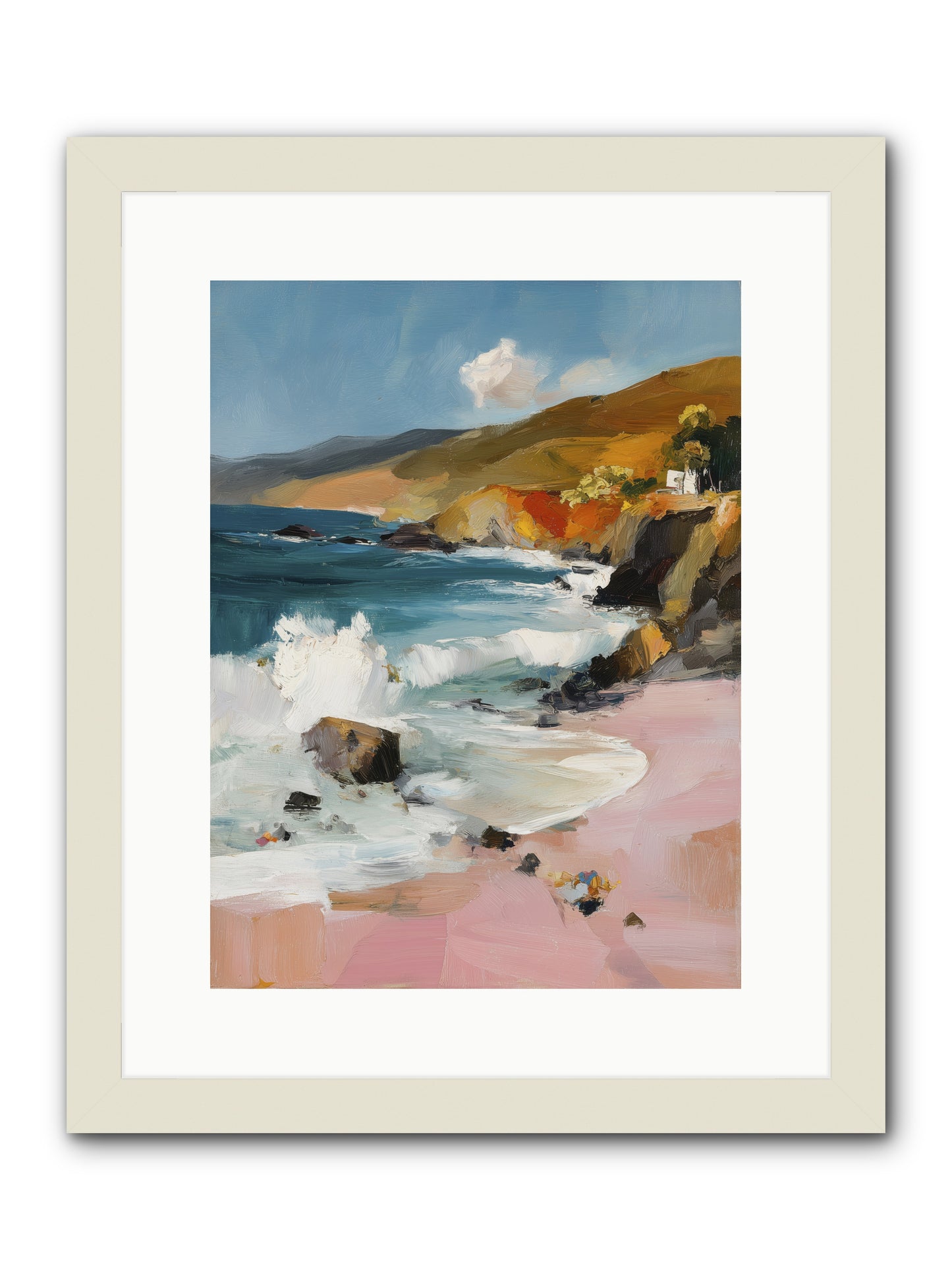 Summer Winds -- Framed Print - White 12x16