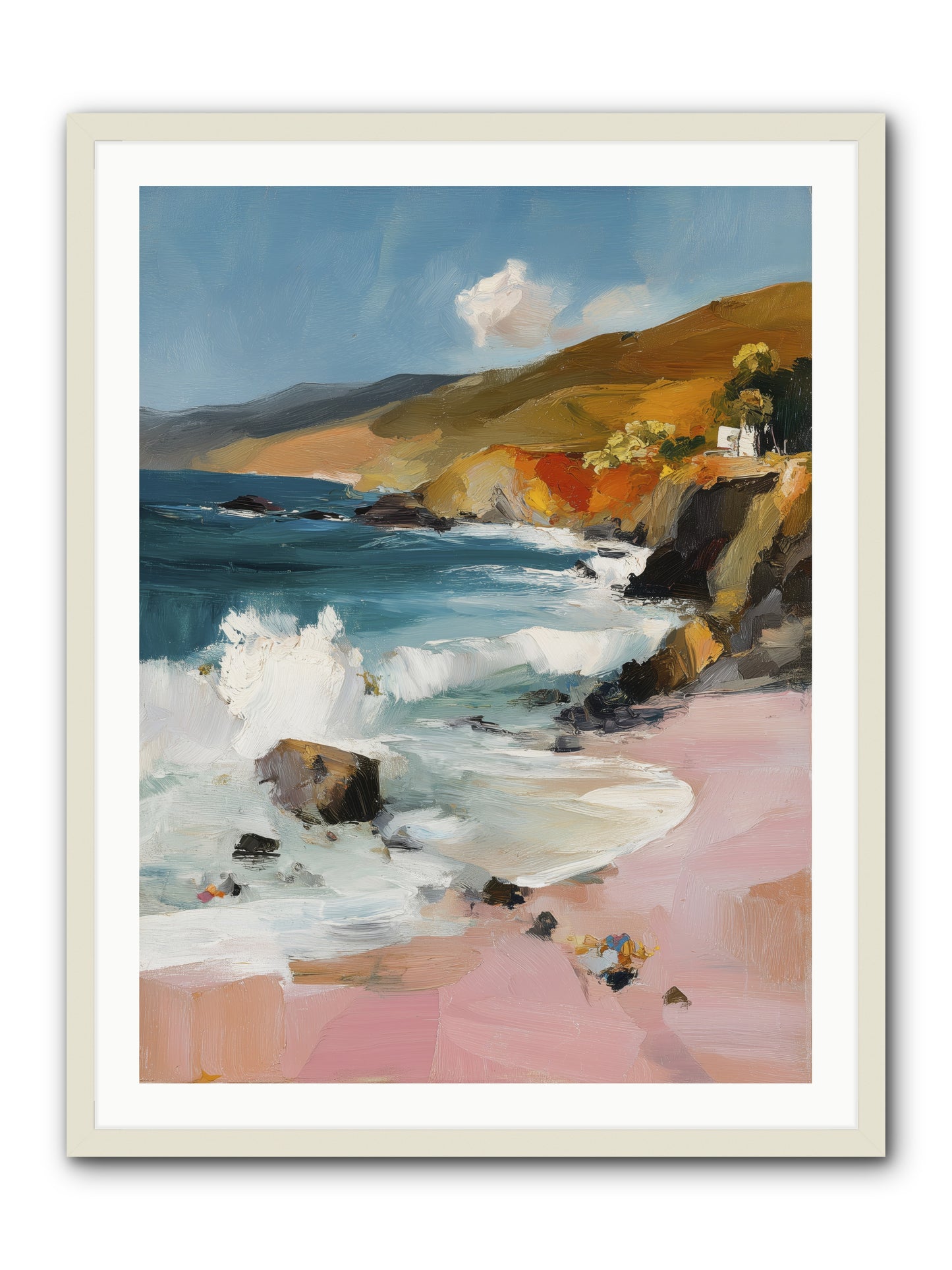 Summer Winds -- Framed Print - White 30x40