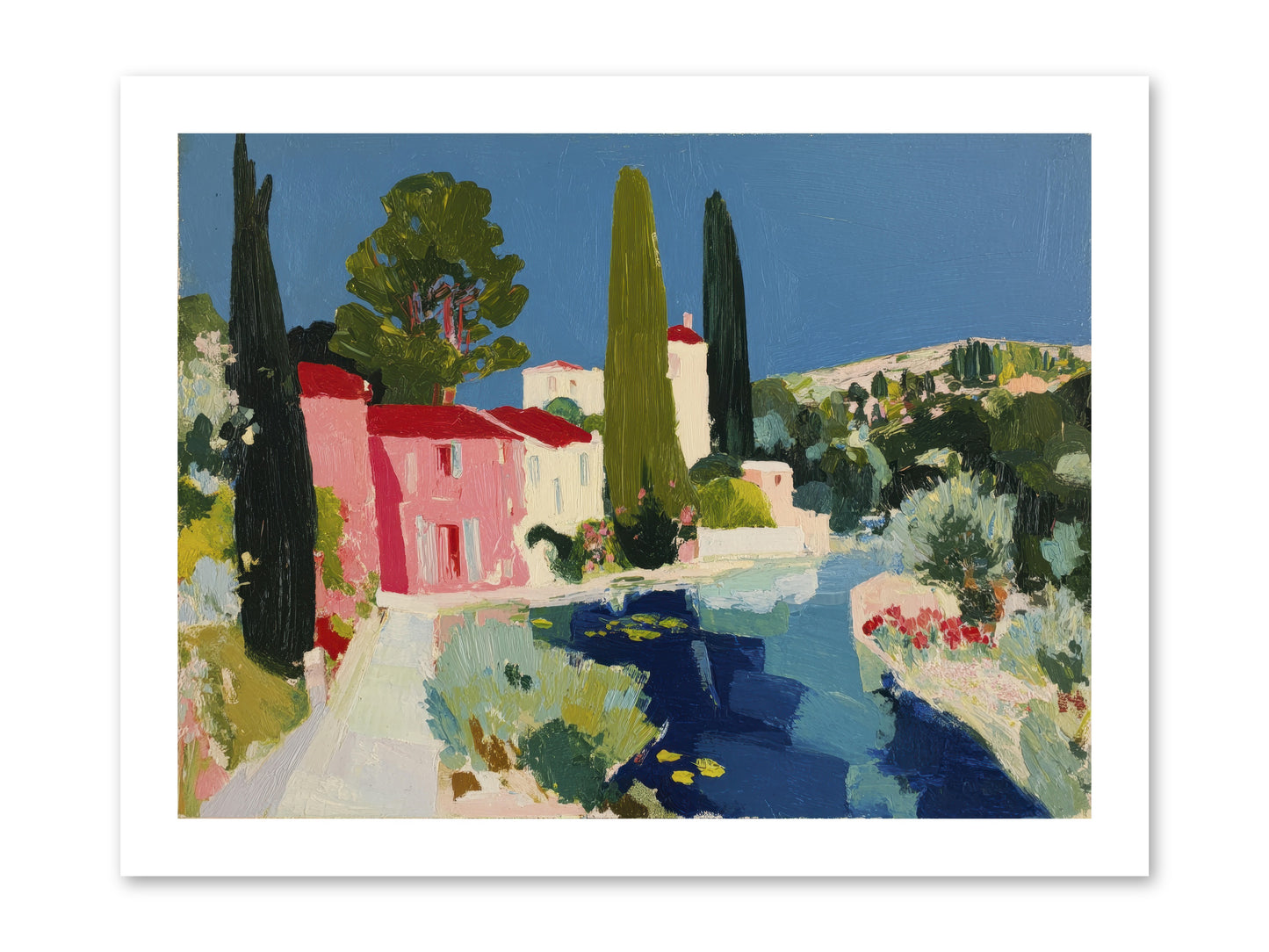 Summer at the Villa -- Paper Print 16x12