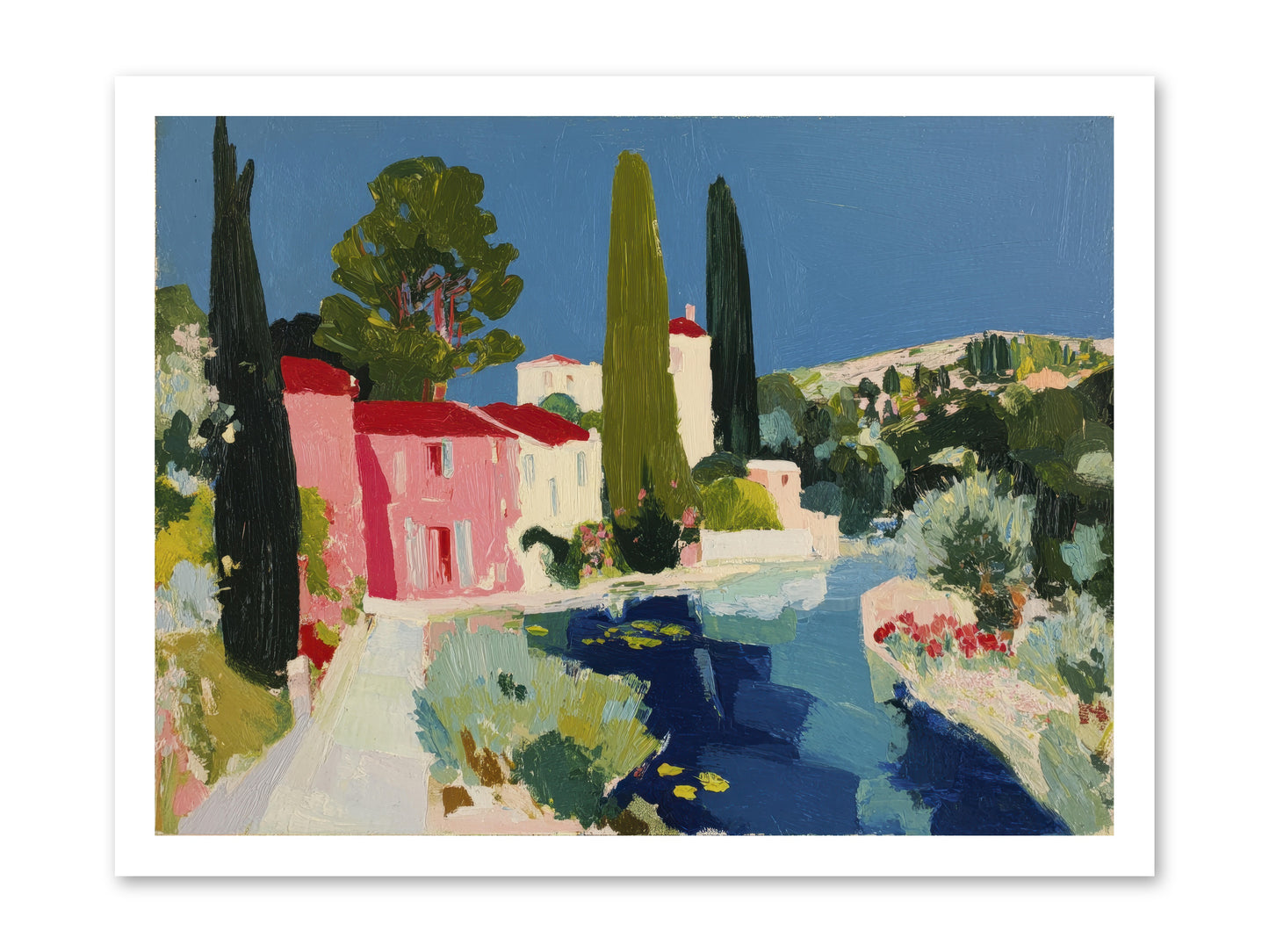 Summer at the Villa -- Paper Print 24x18