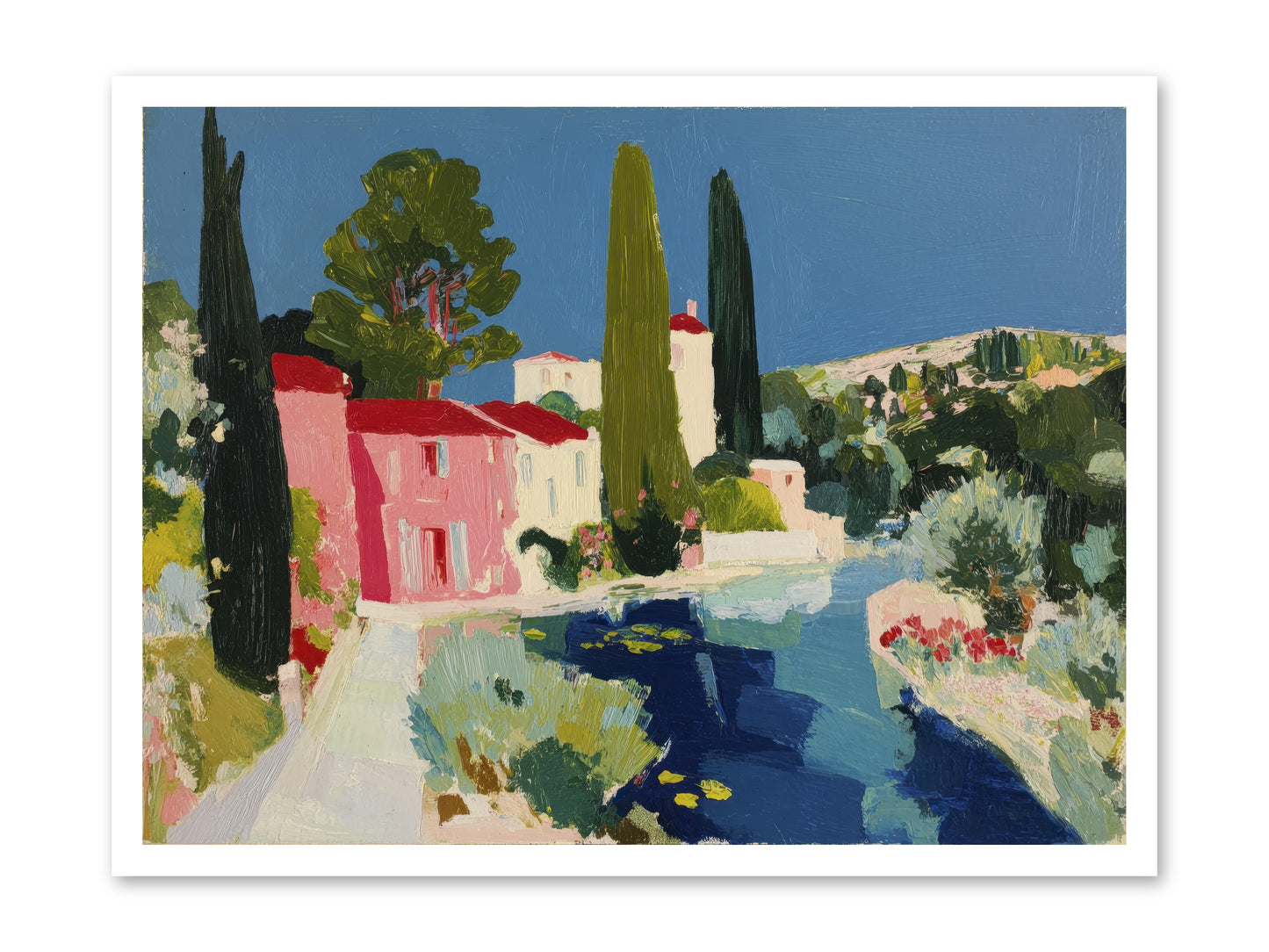 Summer at the Villa -- Paper Print 32x24