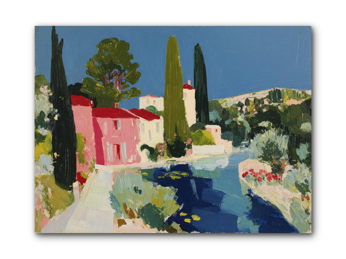 Summer at the Villa -- Wrapped Canvas 12x9
