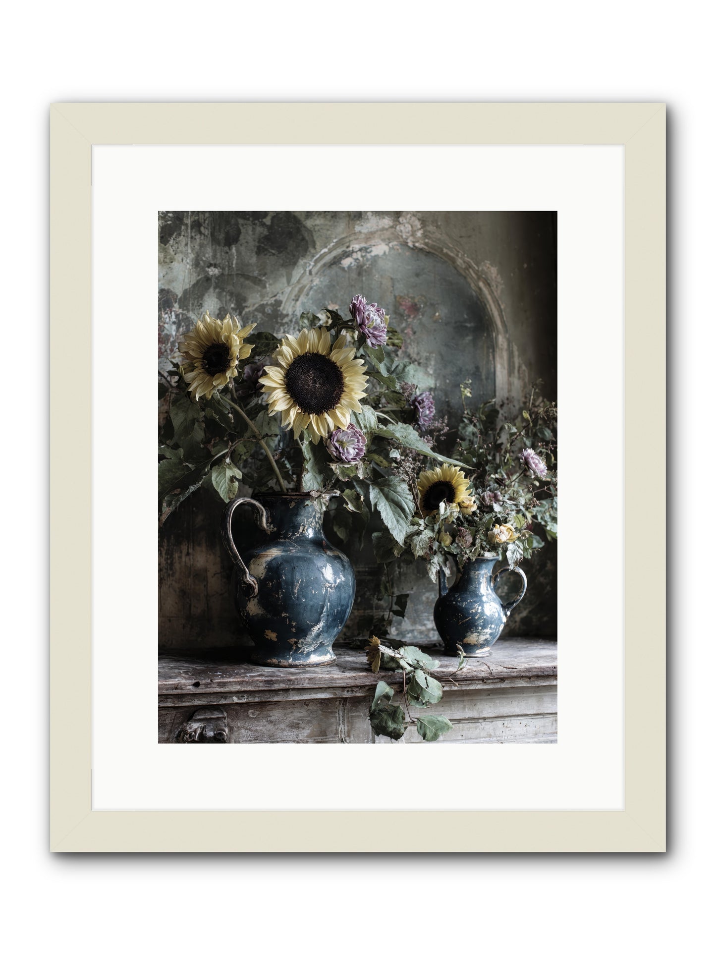 Summer society -- Framed Print - White 12x16
