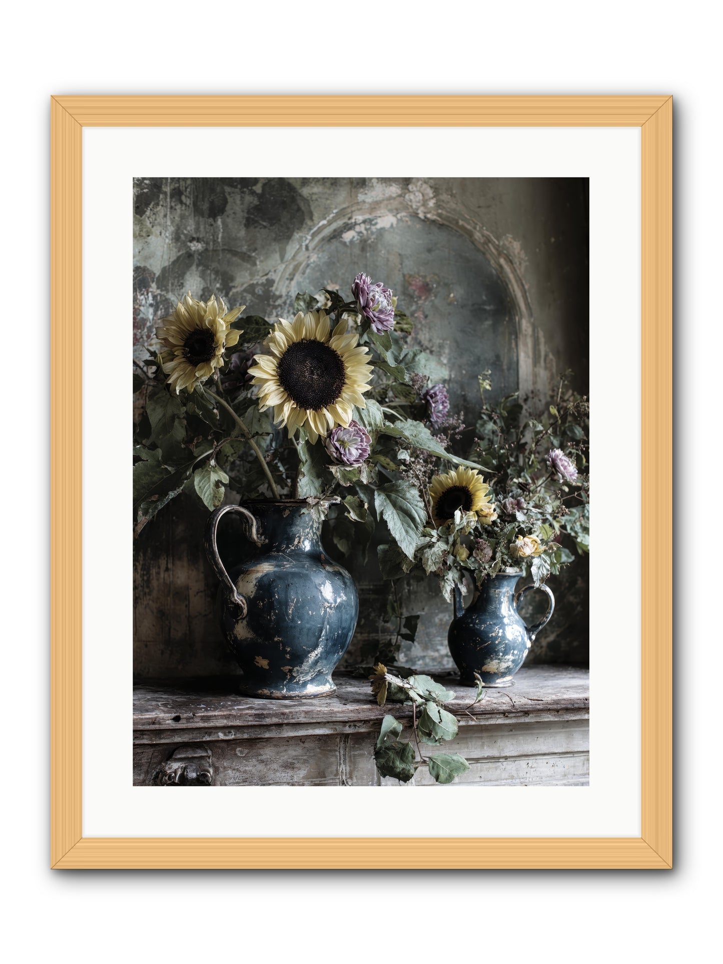 Summer society -- Framed Print - Natural 18x24