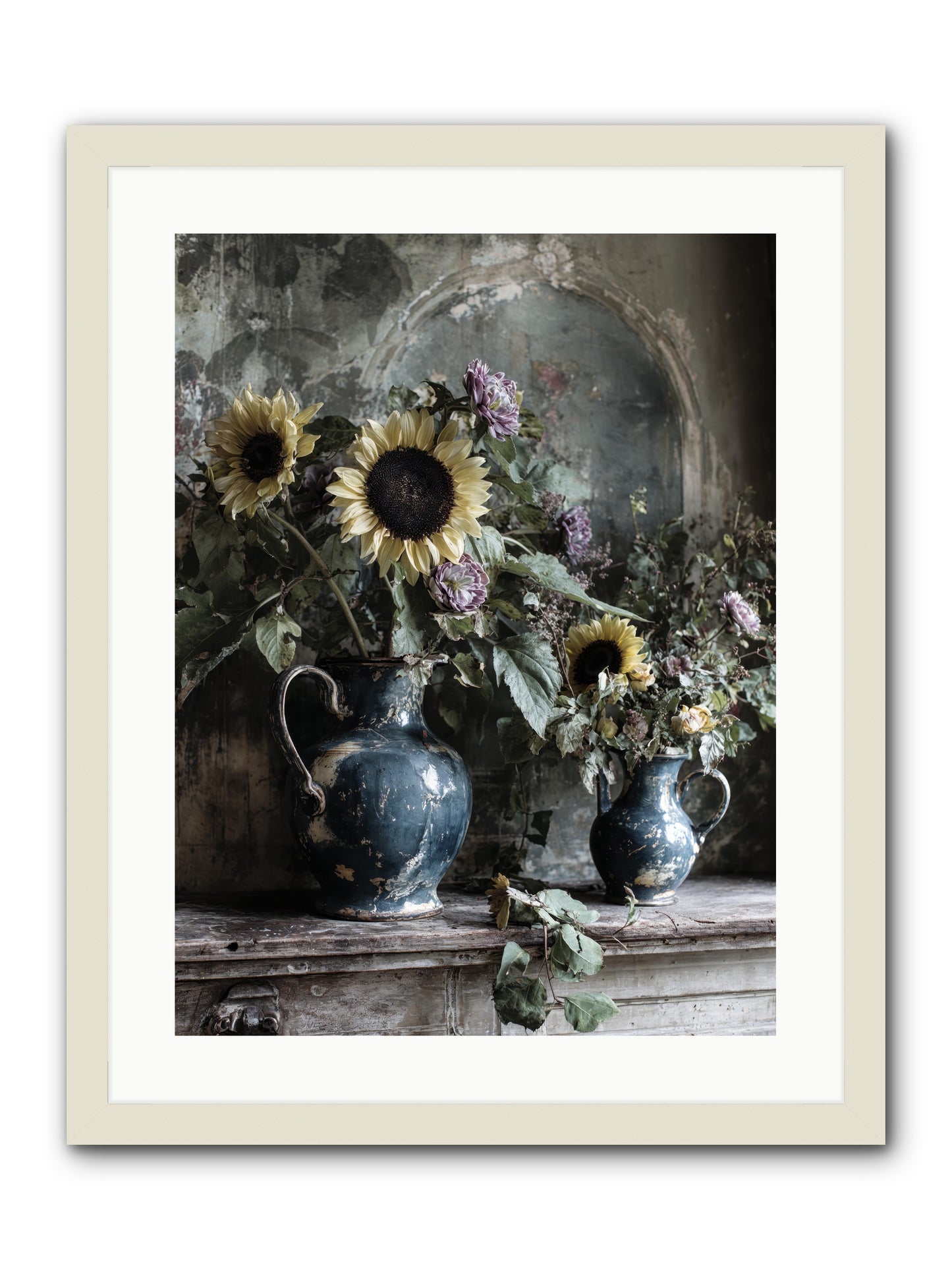 Summer society -- Framed Print - White 18x24