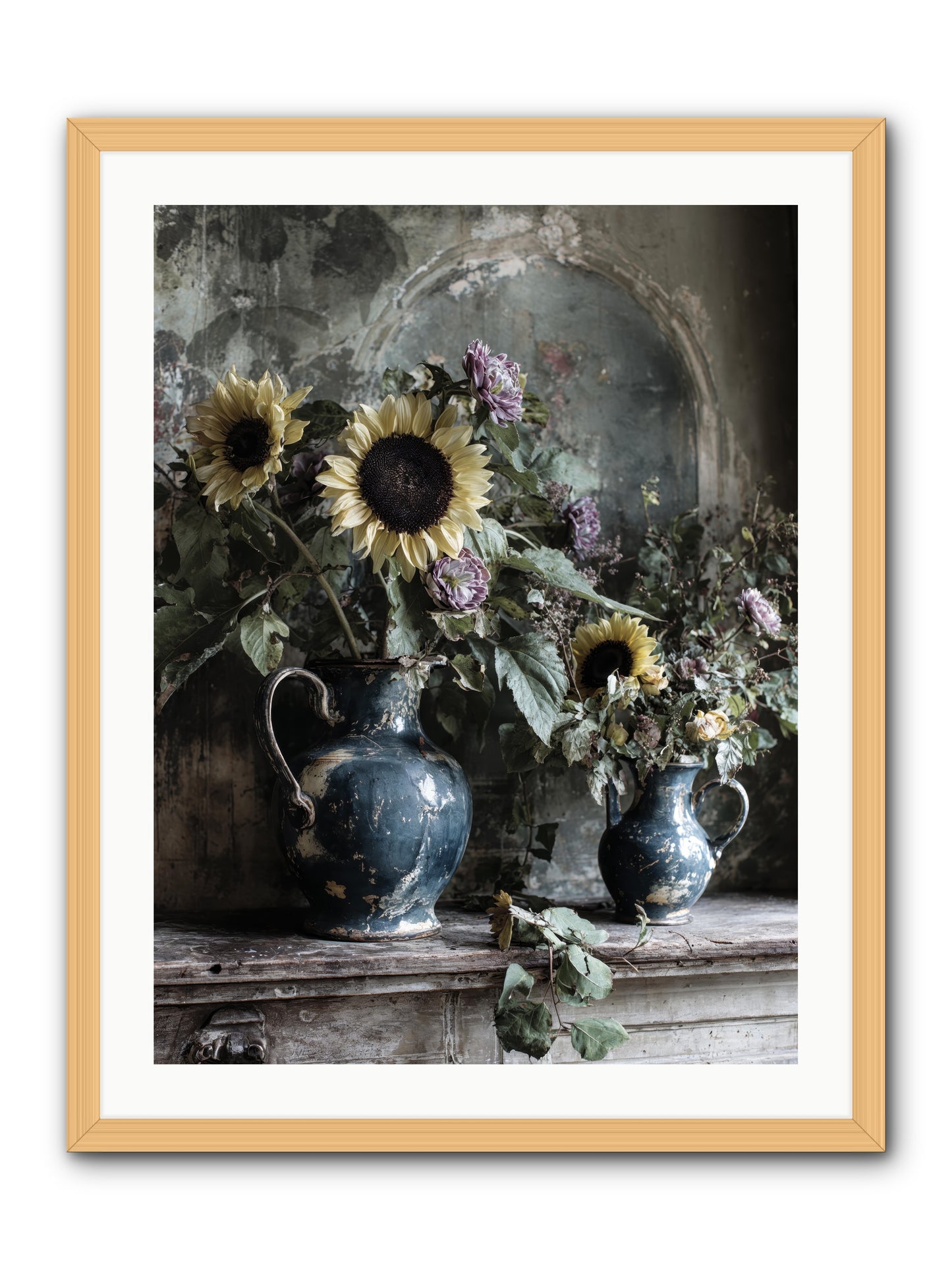 Summer society -- Framed Print - Natural 24x32