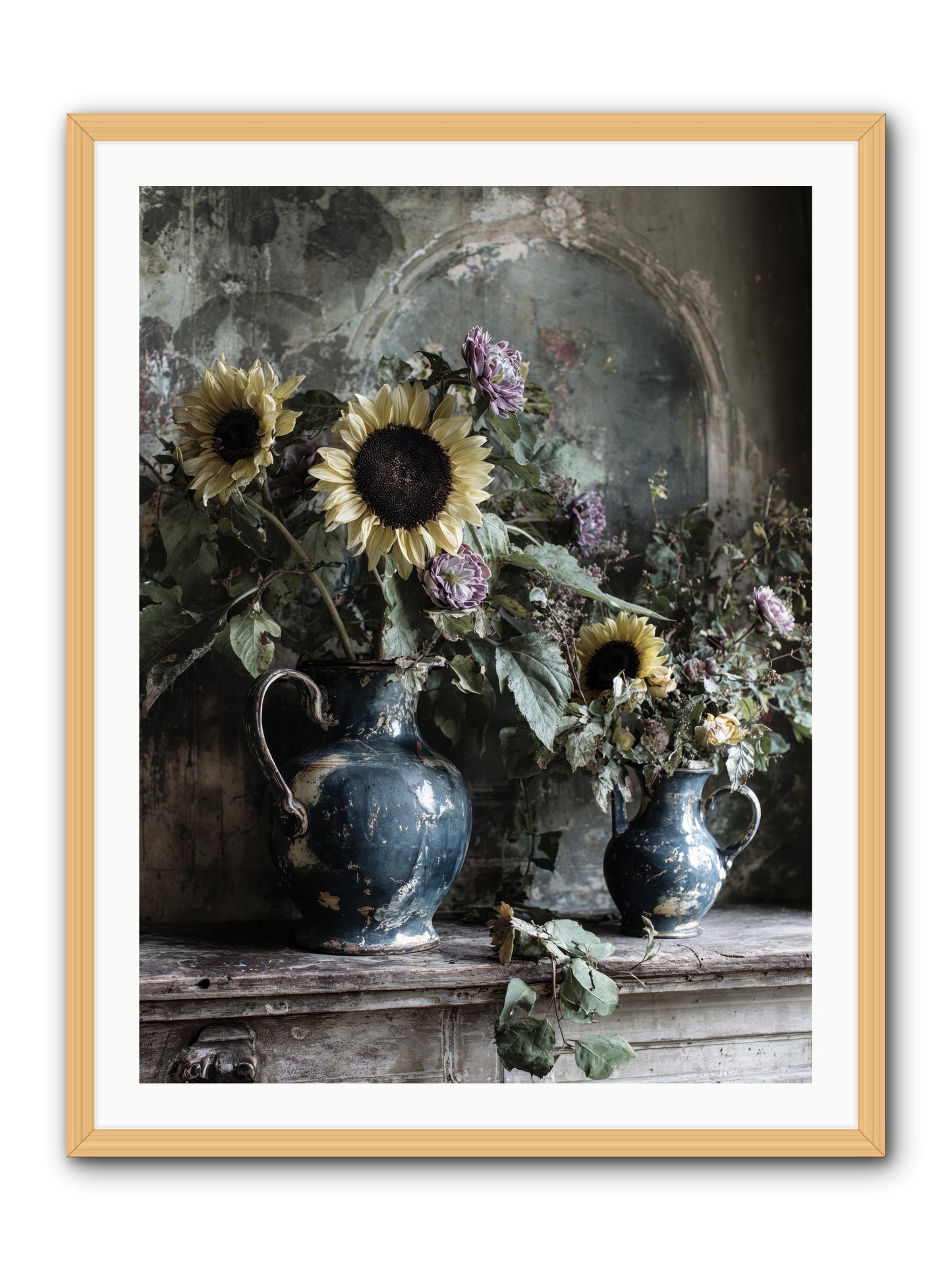 Summer society -- Framed Print - Natural 30x40
