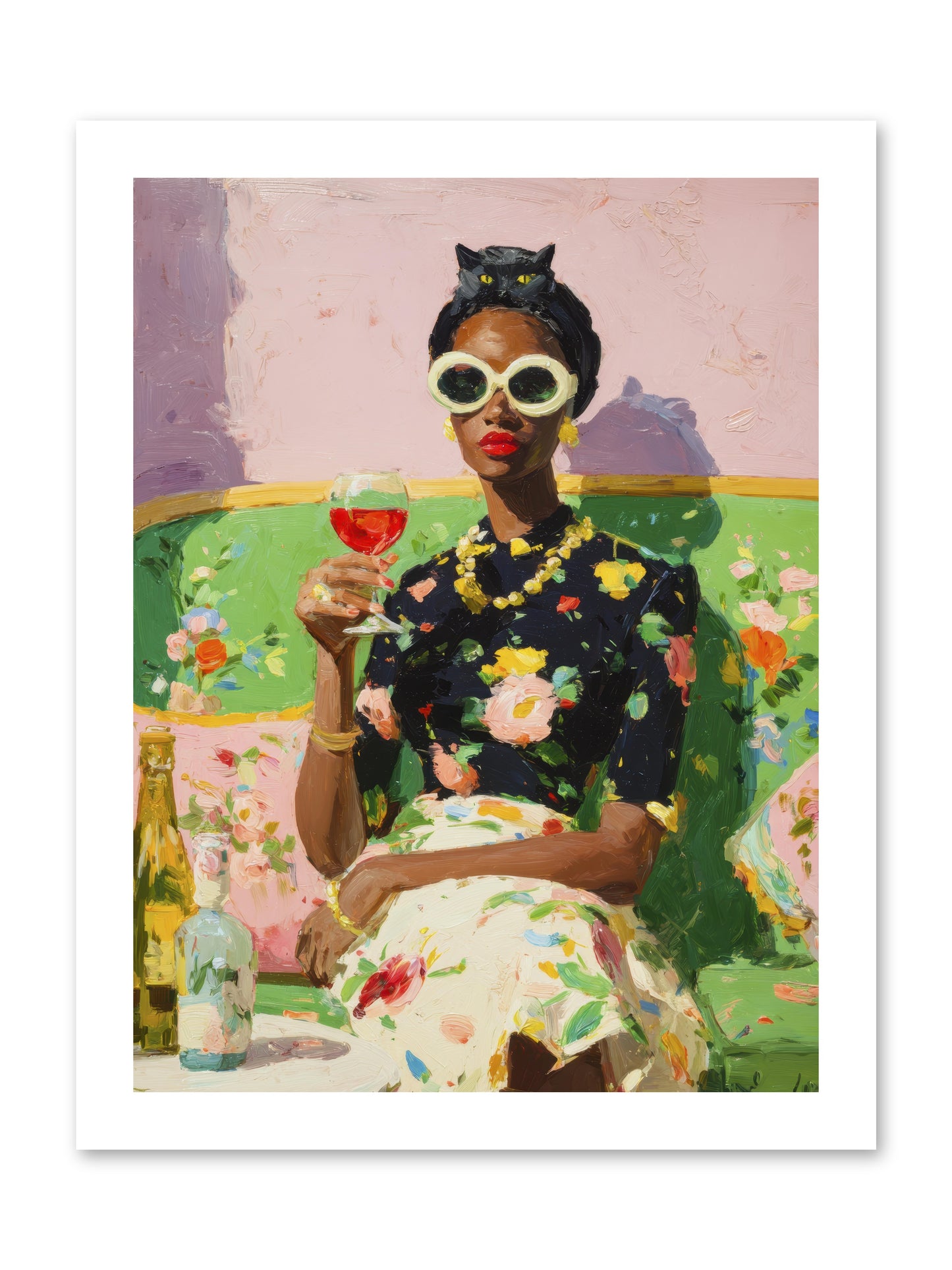 Summer with Her Shadow -- Paper Print 12x16