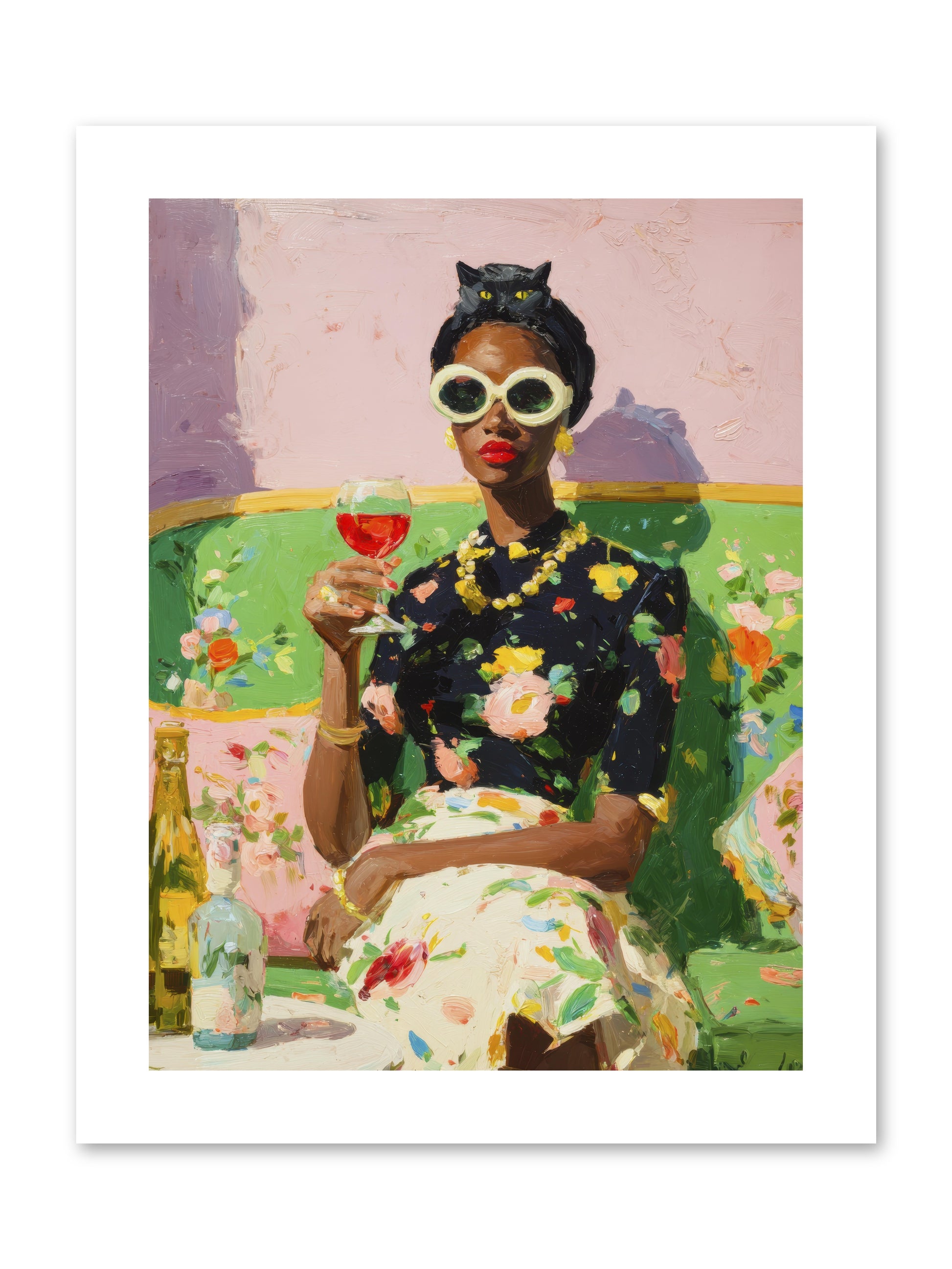 Summer with Her Shadow -- Paper Print 9x12