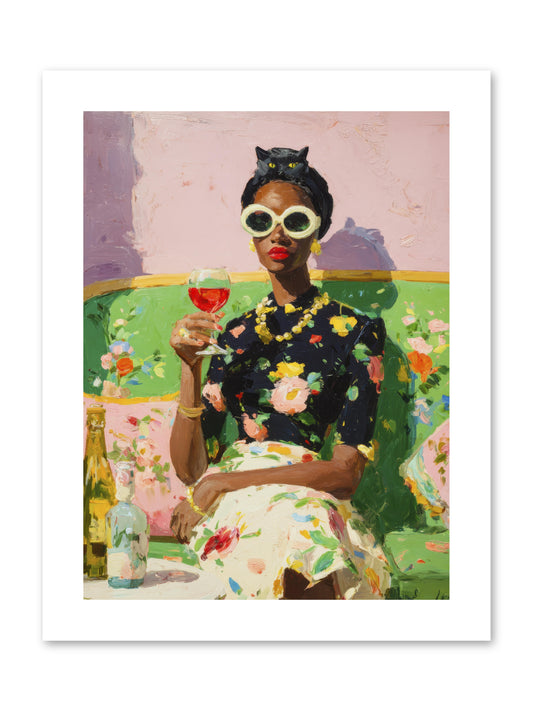 Summer with Her Shadow -- Paper Print 9x12