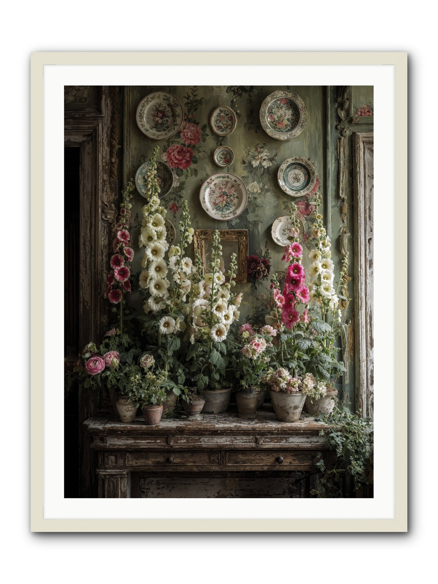 Summerhouse -- Framed Print - White 30x40