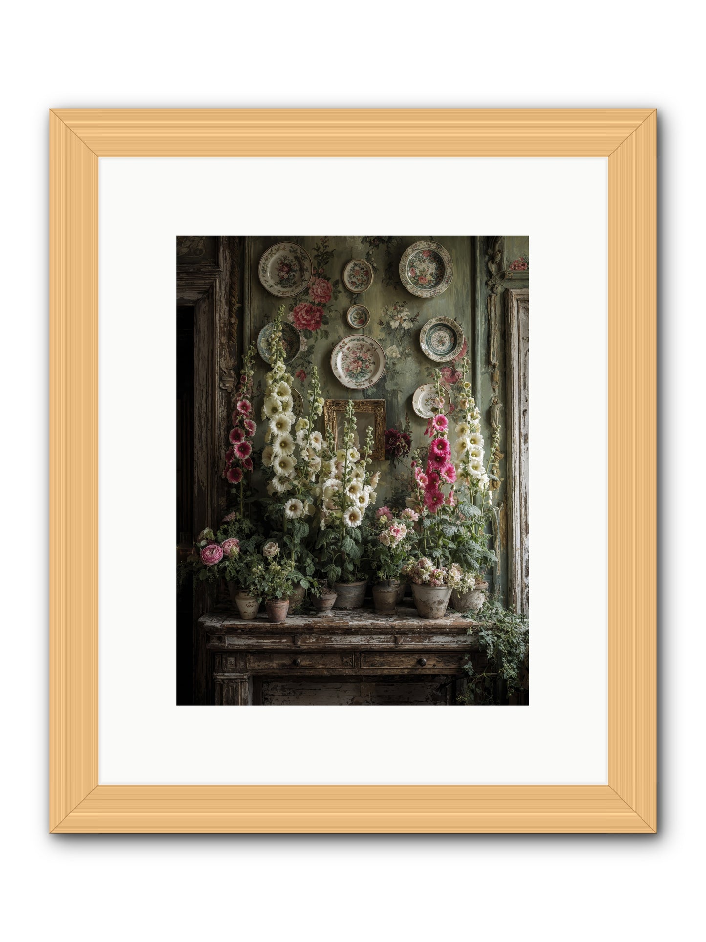 Summerhouse -- Framed Print - Natural 9x12