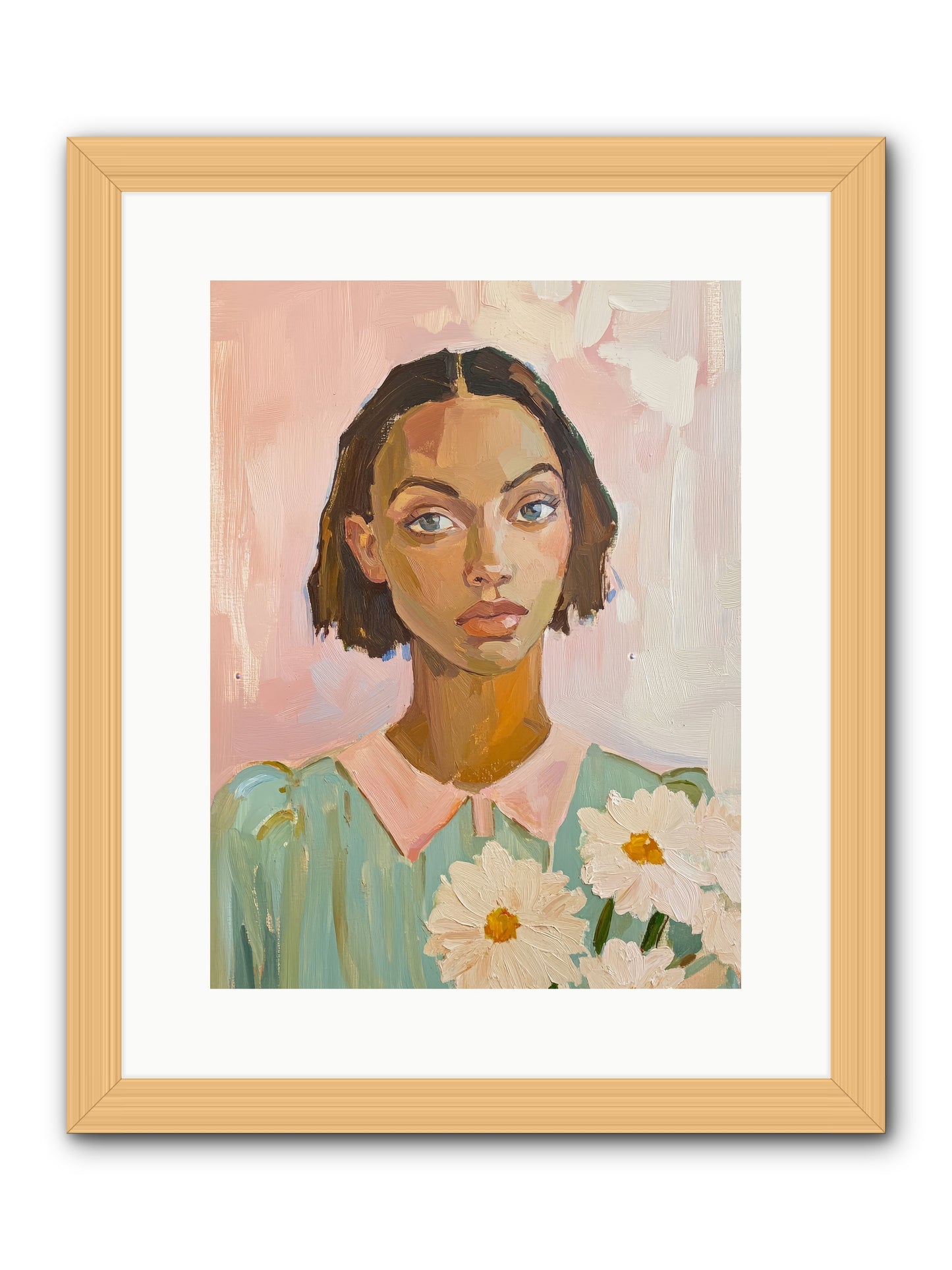 Summer's Portrait -- Framed Print - Natural 12x16