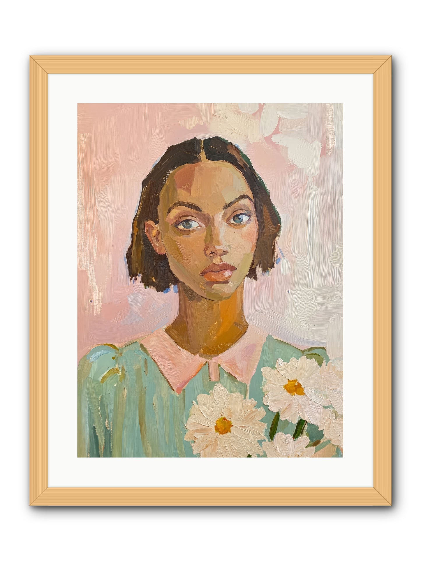 Summer's Portrait -- Framed Print - Natural 18x24
