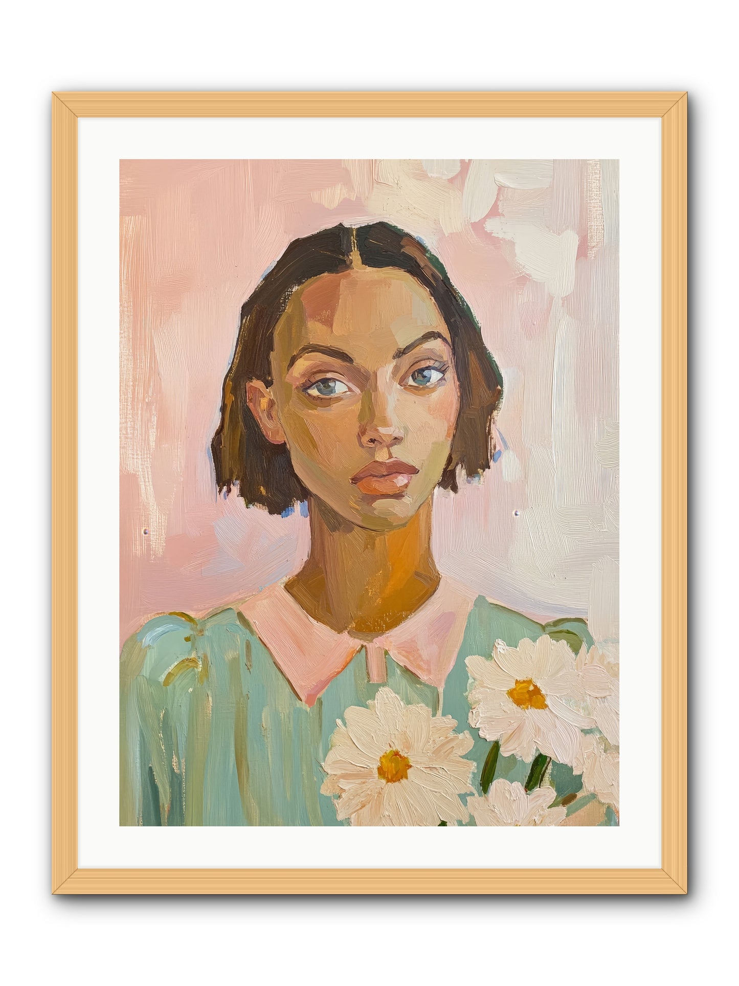 Summer's Portrait -- Framed Print - Natural 24x32