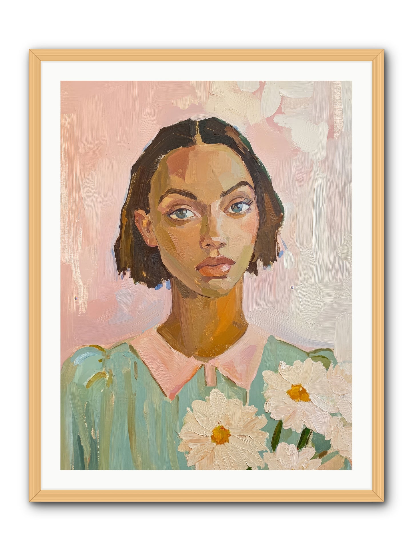 Summer's Portrait -- Framed Print - Natural 30x40