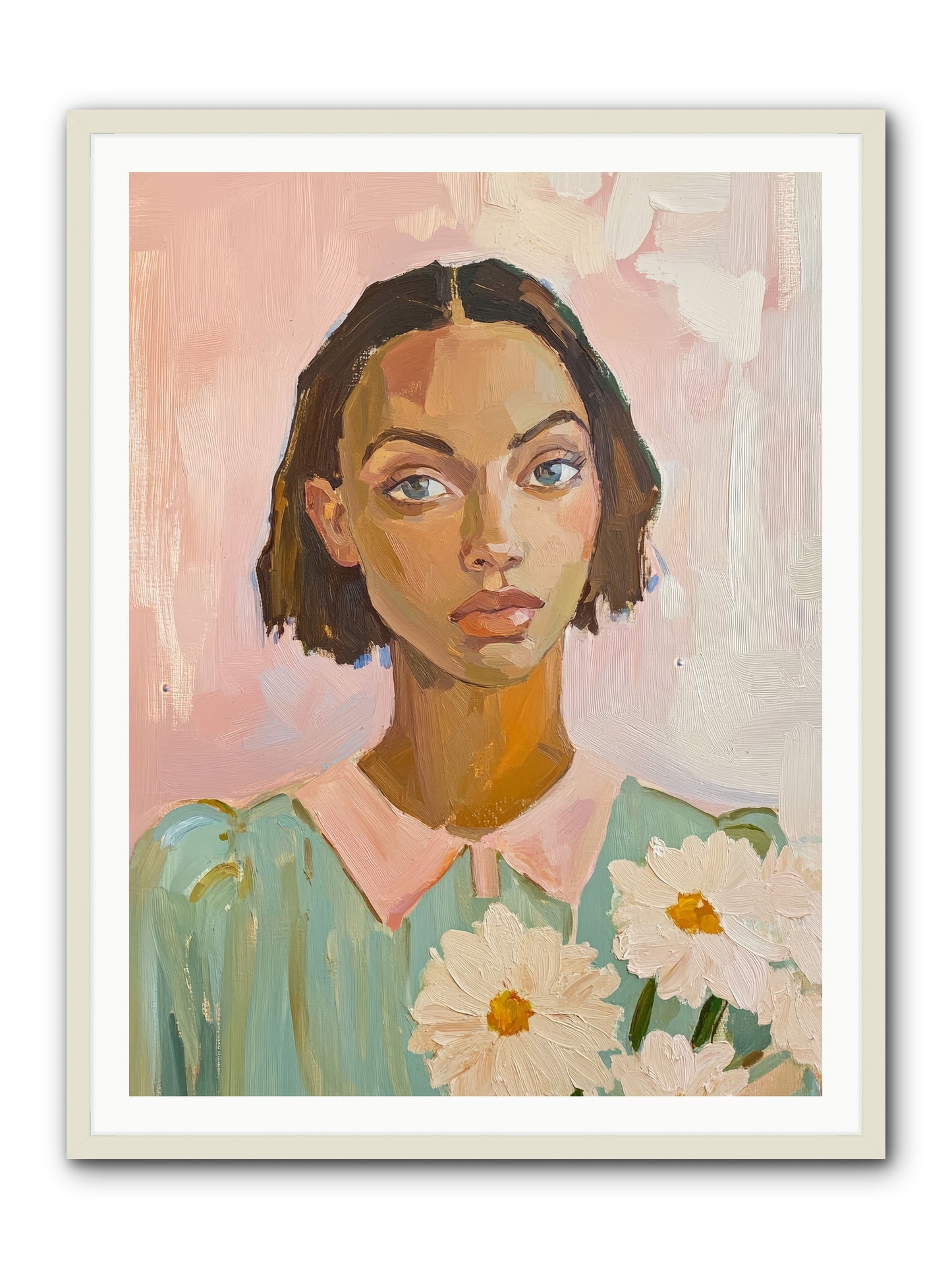Summer's Portrait -- Framed Print - White 36x48