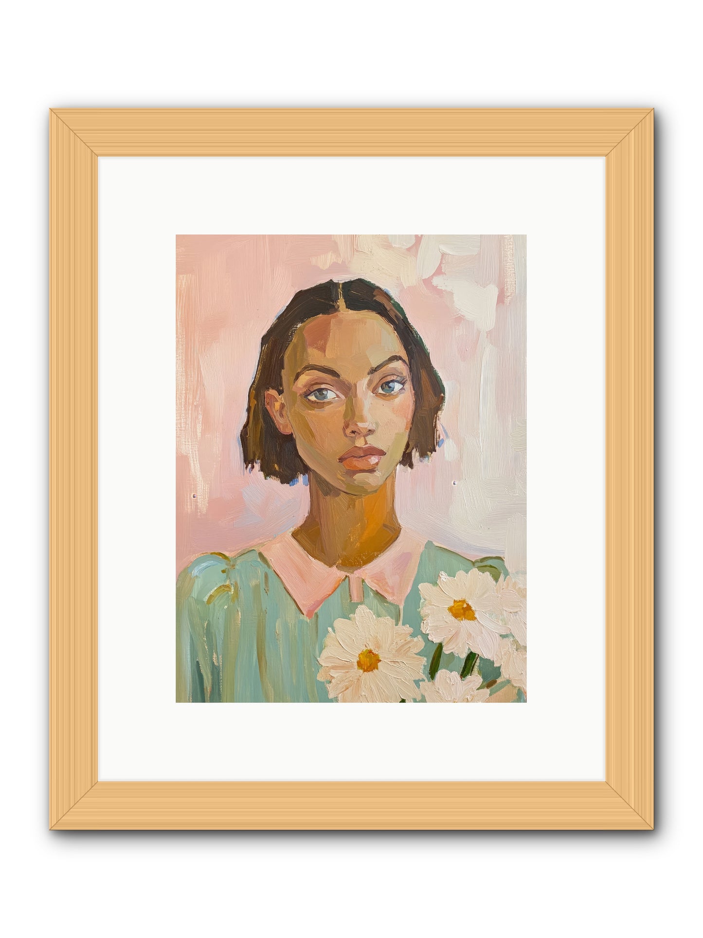Summer's Portrait -- Framed Print - Natural 9x12