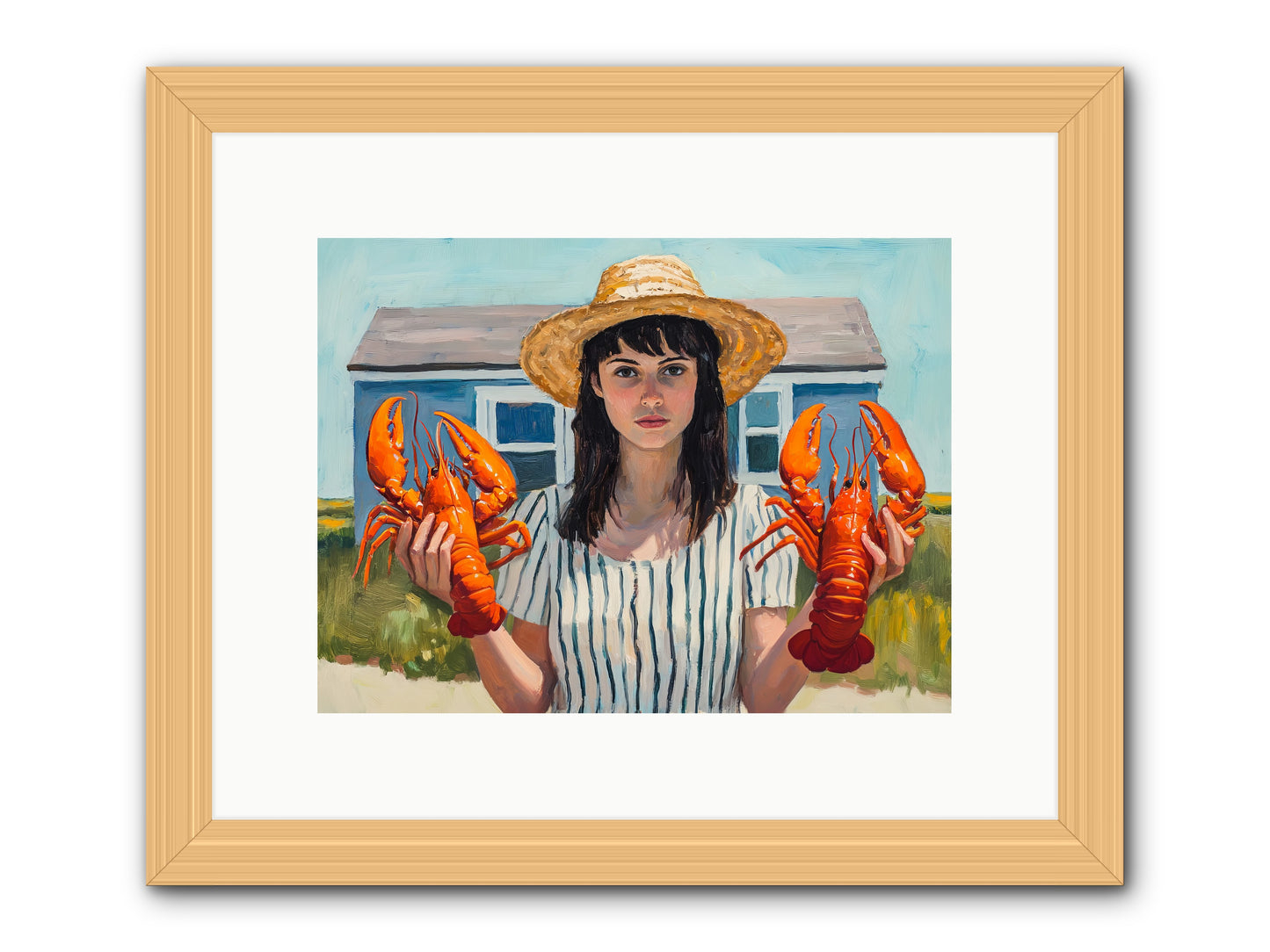 Summer's Prize -- Framed Print - Natural 12x9