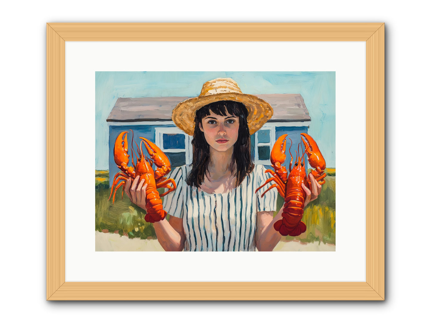 Summer's Prize -- Framed Print - Natural 16x12