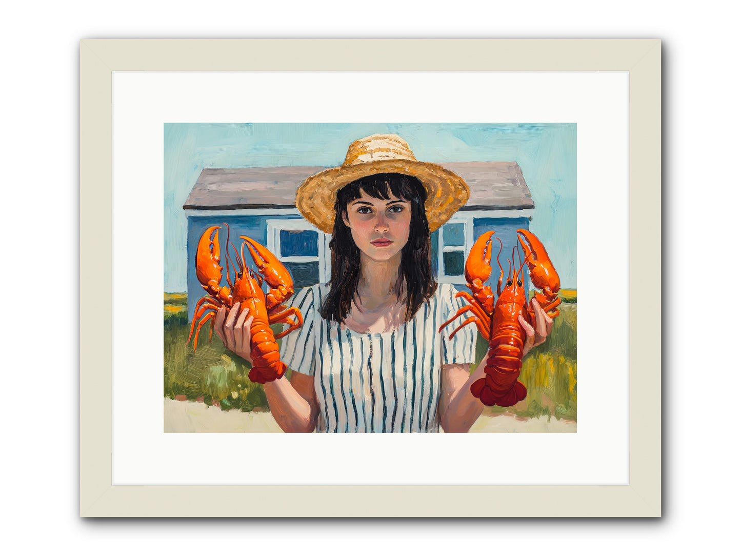 Summer's Prize -- Framed Print - White 16x12