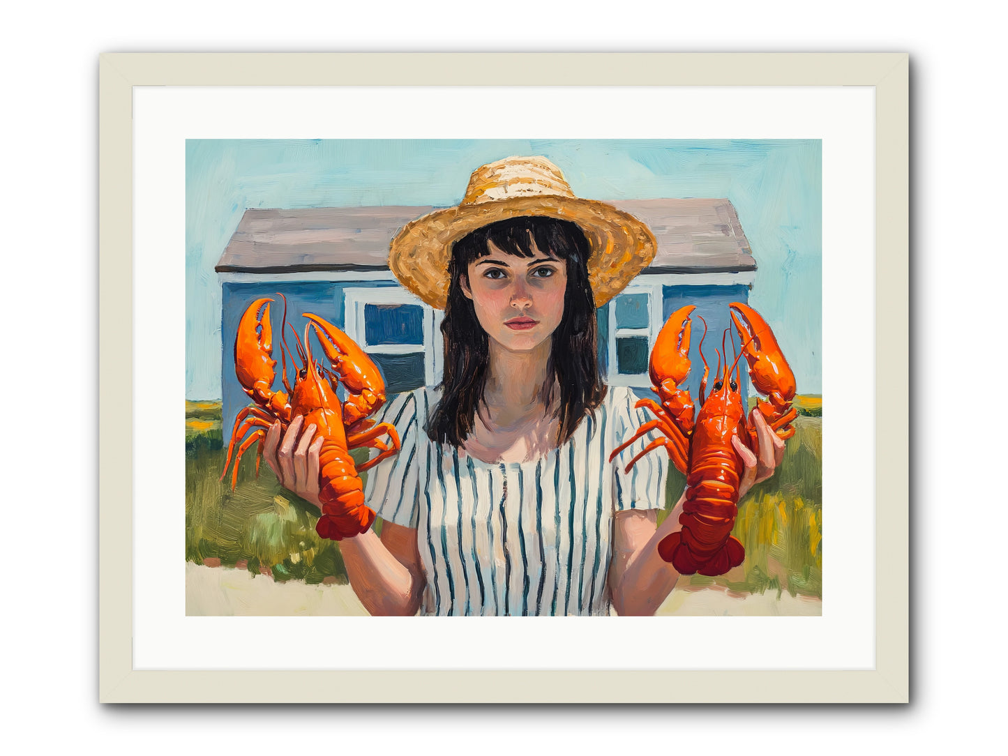 Summer's Prize -- Framed Print - White 24x18