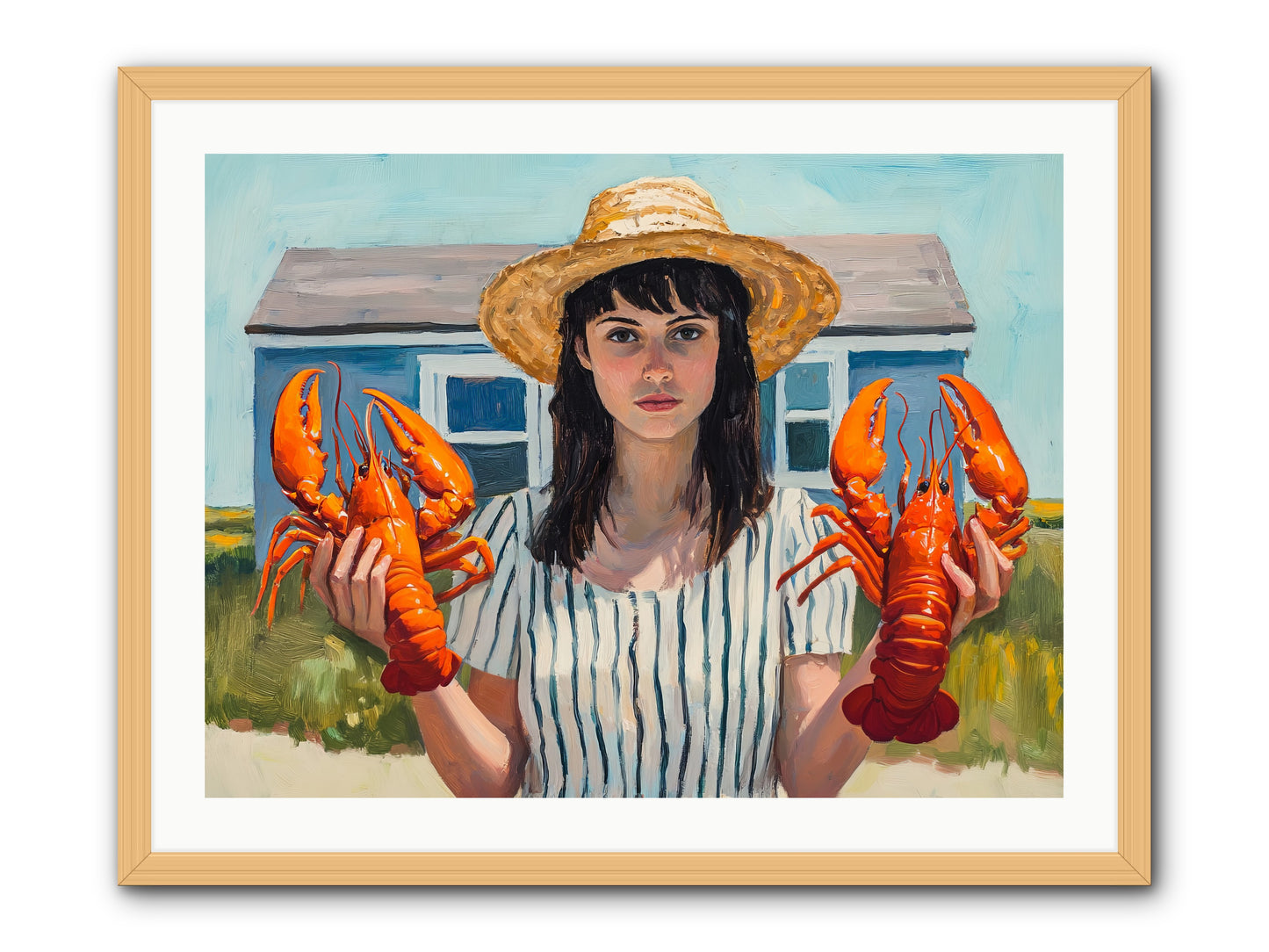 Summer's Prize -- Framed Print - Natural 32x24