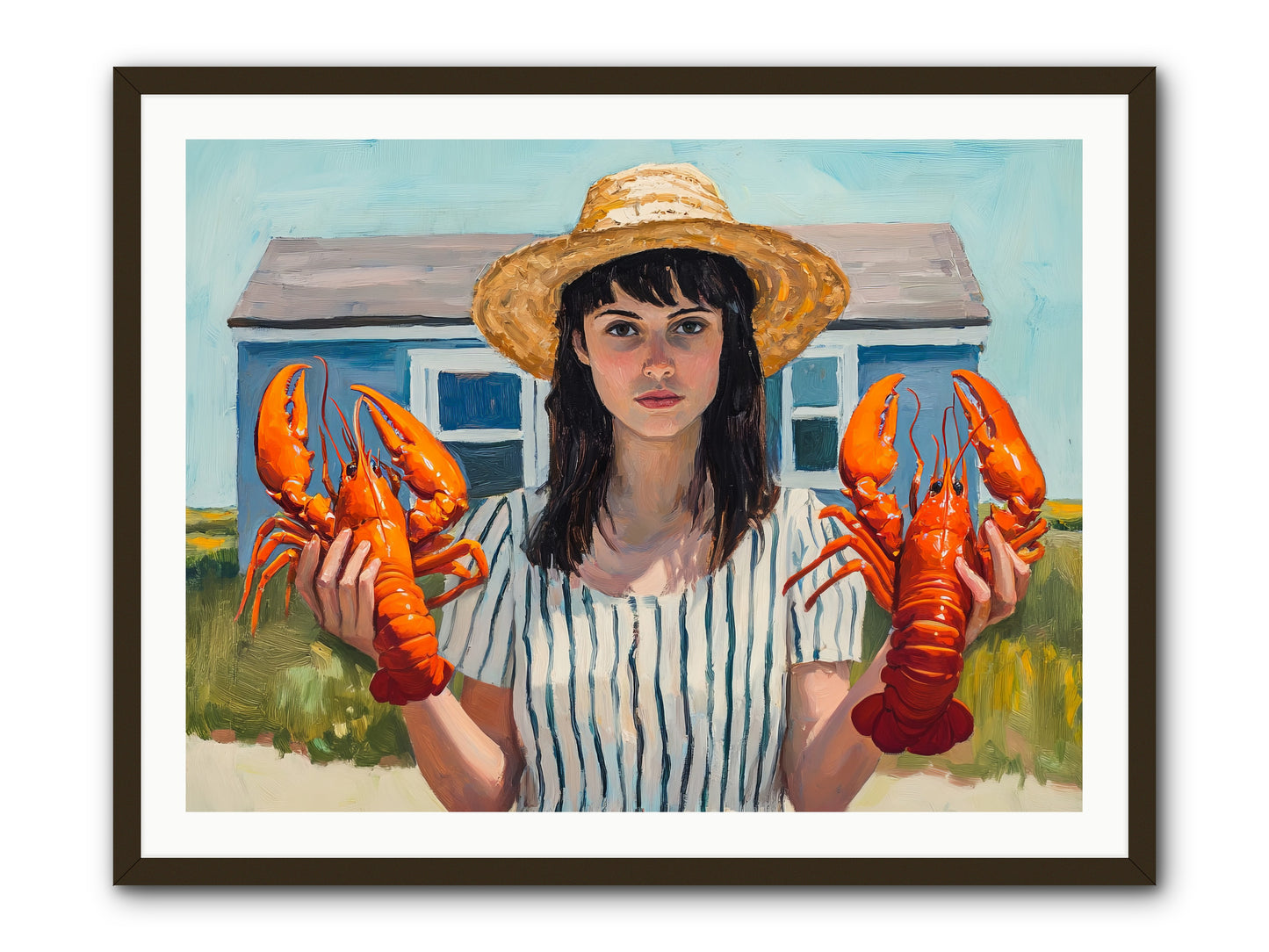 Summer's Prize -- Framed Print - Black 40x30